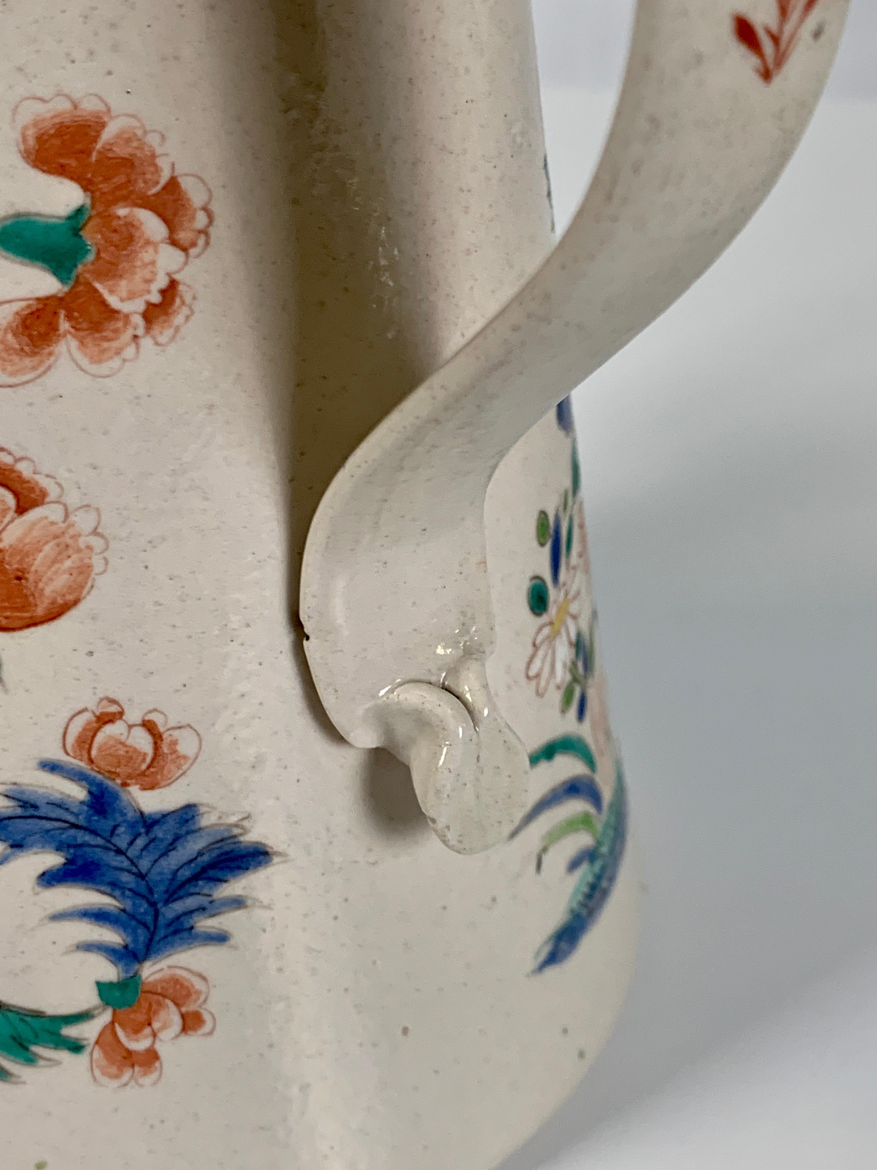 Salt-Glazed Coffee Pot Mid-18th Century England with Chinoiserie Design 3