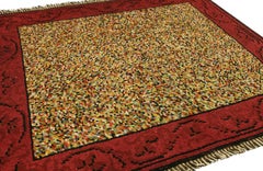 Salt & Pepper Desgin Antique European Rug, ca. 1900