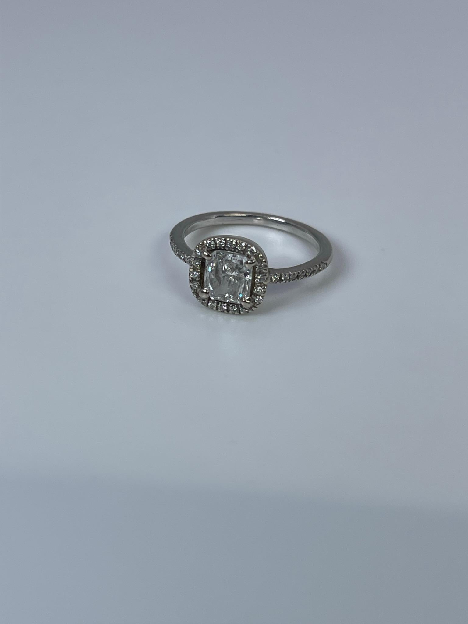 Anillo de compromiso Salt & Pepper Oro blanco de 14 KT Anillo de diamantes galaxia de 1,01 ct Modernista en venta