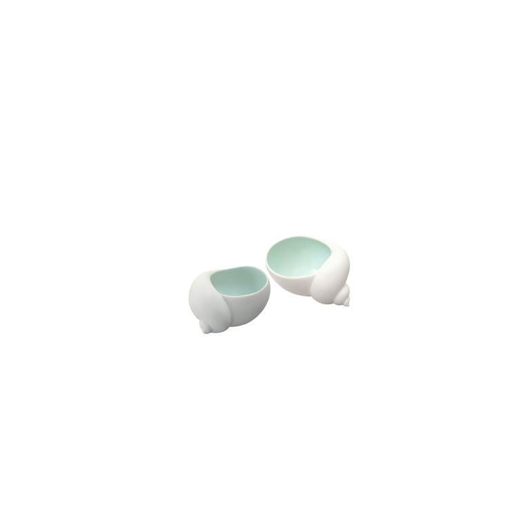 Contemporary Salt and Pepper Set in White Biscuit Porcelain by Nymphenburg