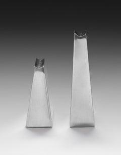 Ensemble salière et poivrière de Paul Evans, étain, danois, moderne du milieu du siècle dernier