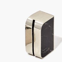 Salta Card Holder, Alpaca Silver & Black Onyx Natural Stone