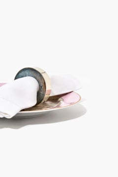 Anillo Salta Napking, Plata Alpaca y Ónix Azul Piedra Natural