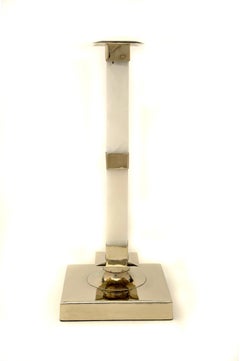 Salta Set Talls & Large Candlesticks, Alpaca Silver & Cream Onyx Stone