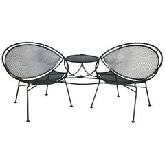 Retro Salterini 1950's 'Radar' Tête-à-Tête Settee Lounge