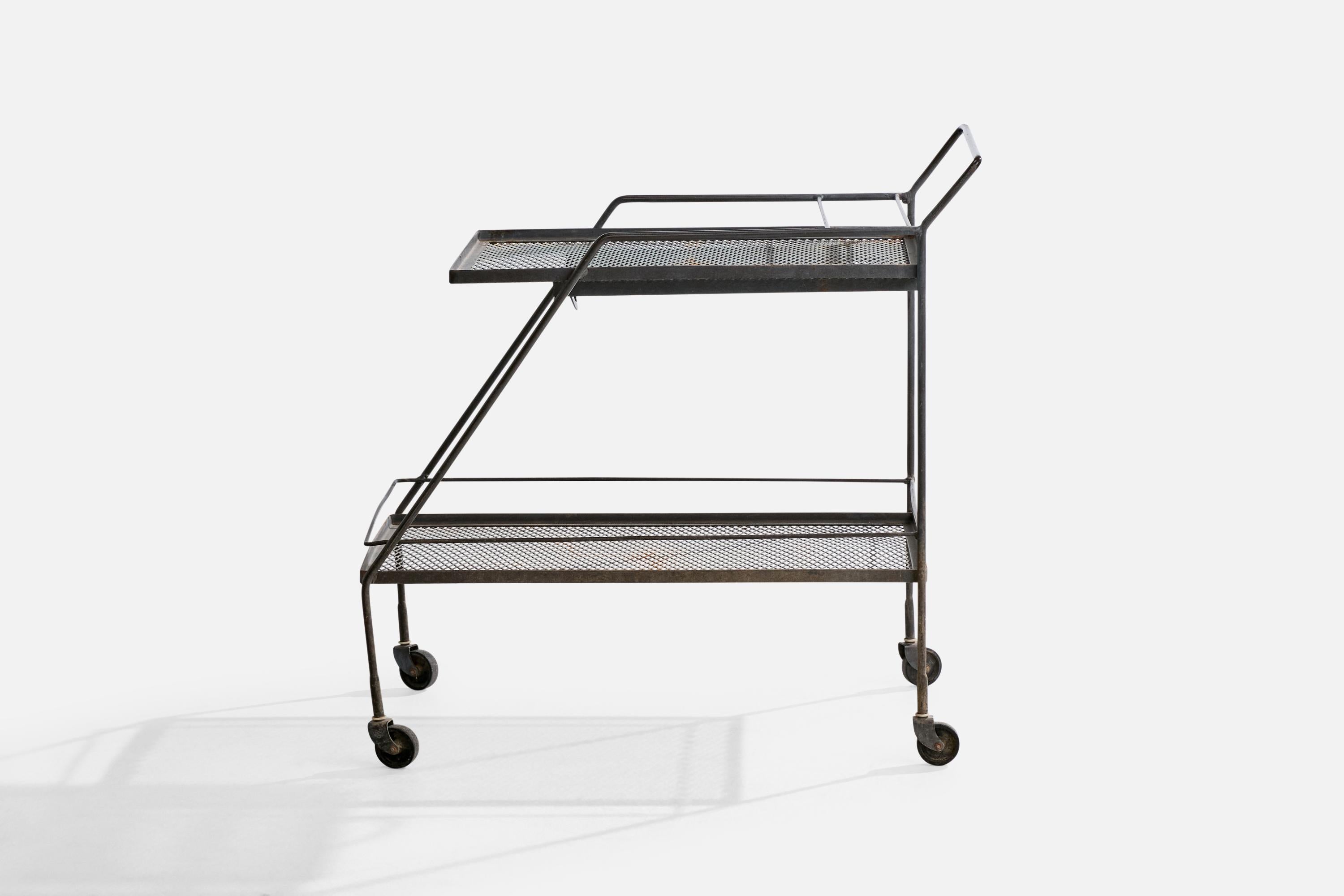 Salterini, Bar Cart, Iron, Italy, 1950s For Sale 5