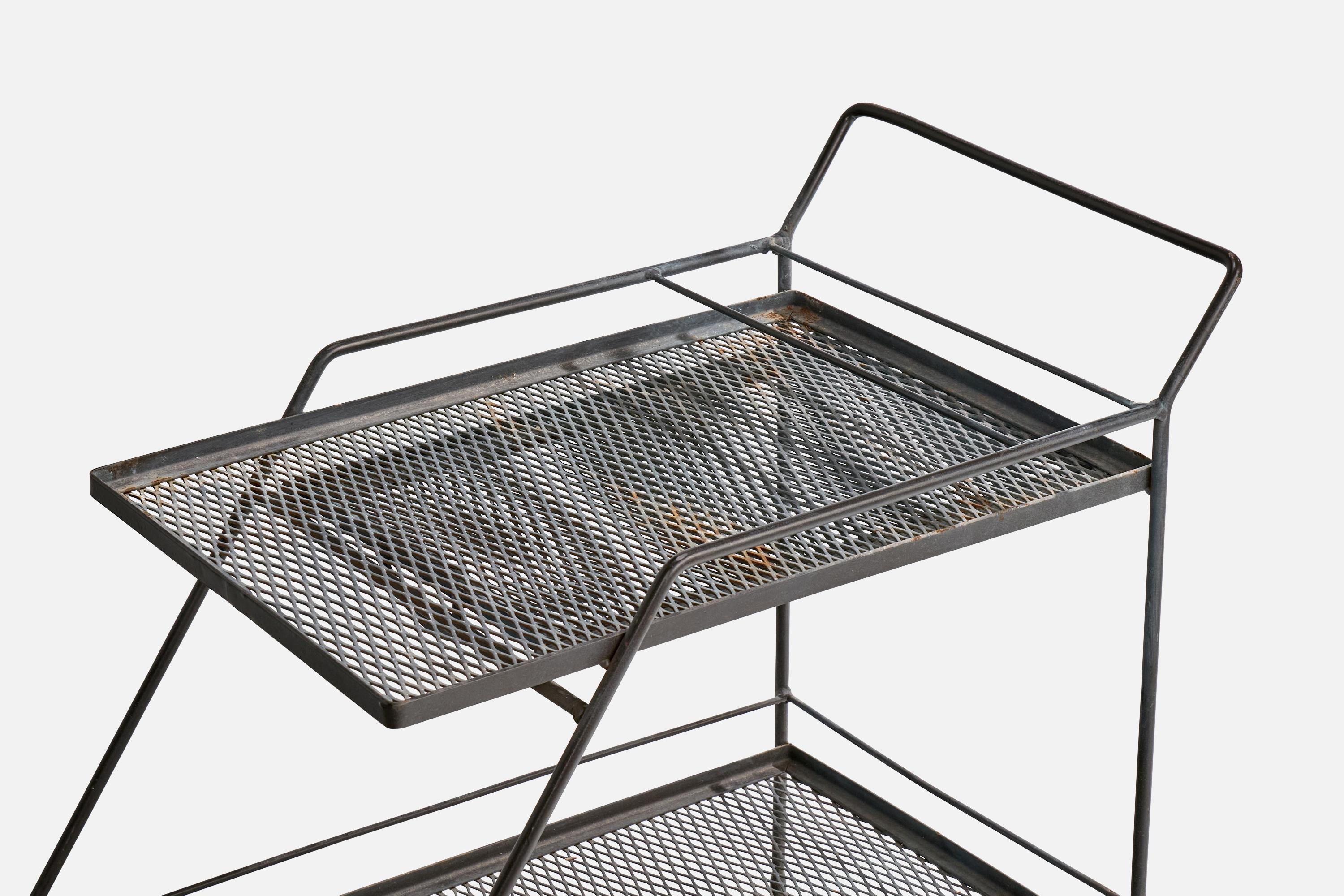 Salterini, Bar Cart, Iron, Italy, 1950s For Sale 7