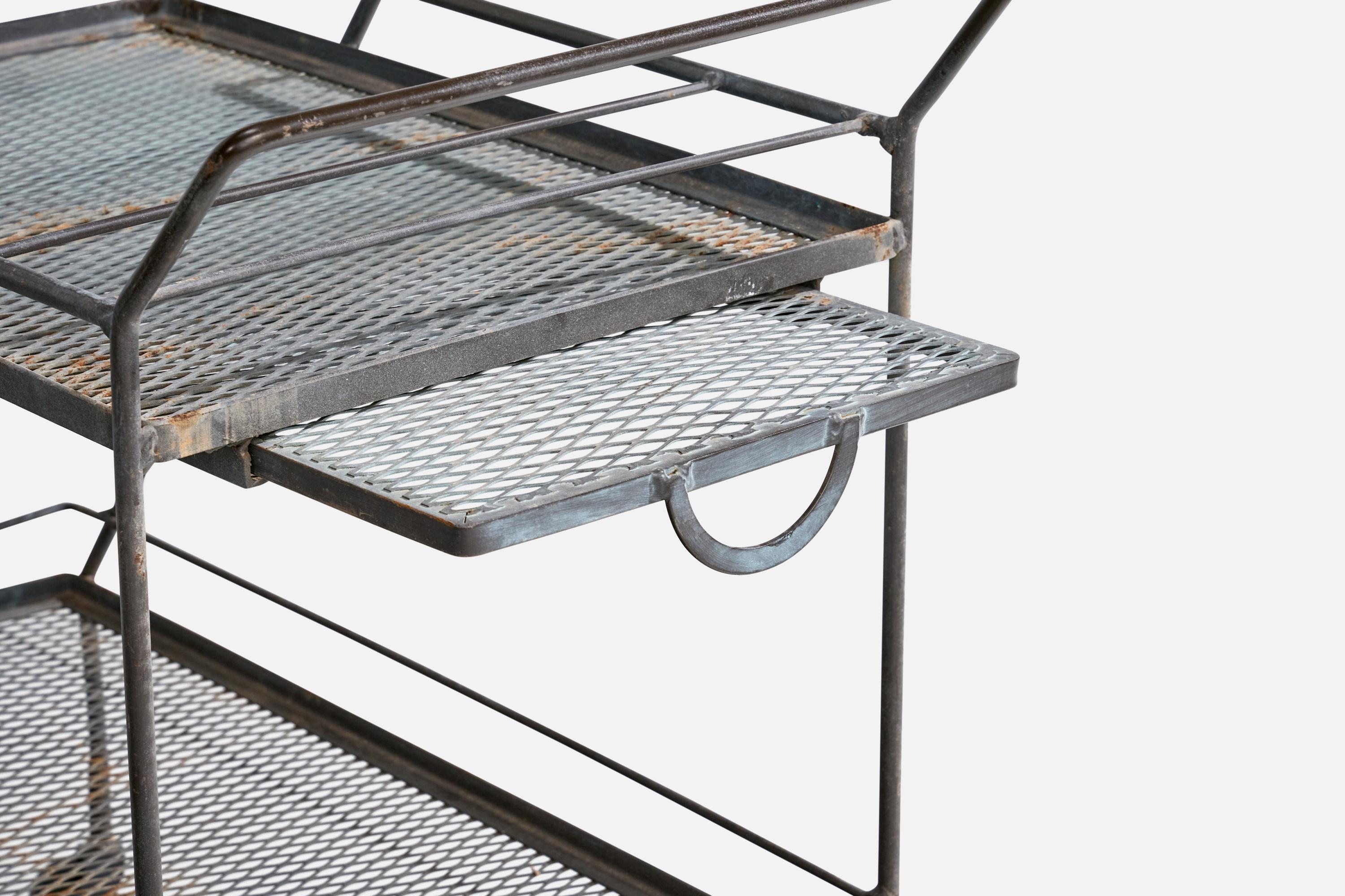 Salterini, Bar Cart, Iron, Italy, 1950s For Sale 9