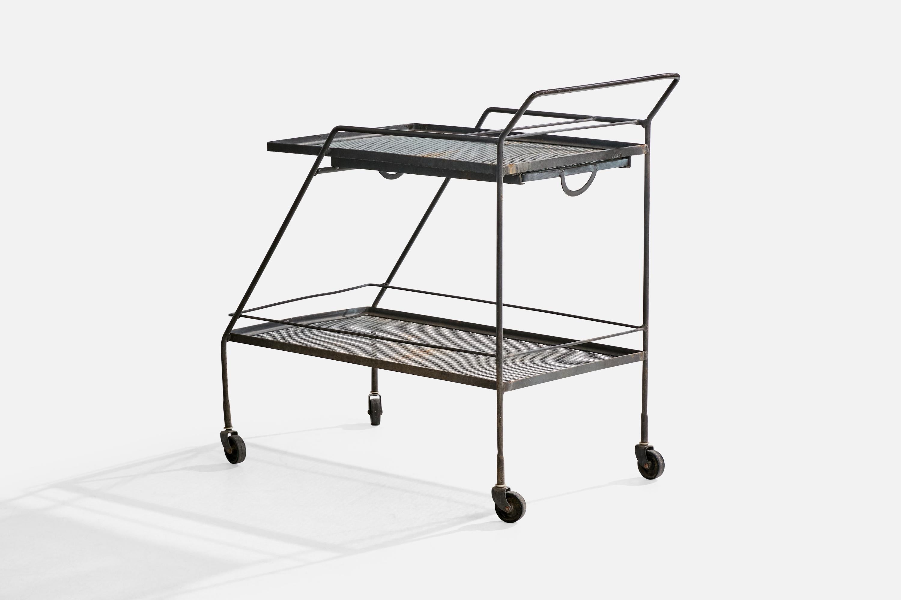 Salterini, Bar Cart, Iron, Italy, 1950s For Sale 2