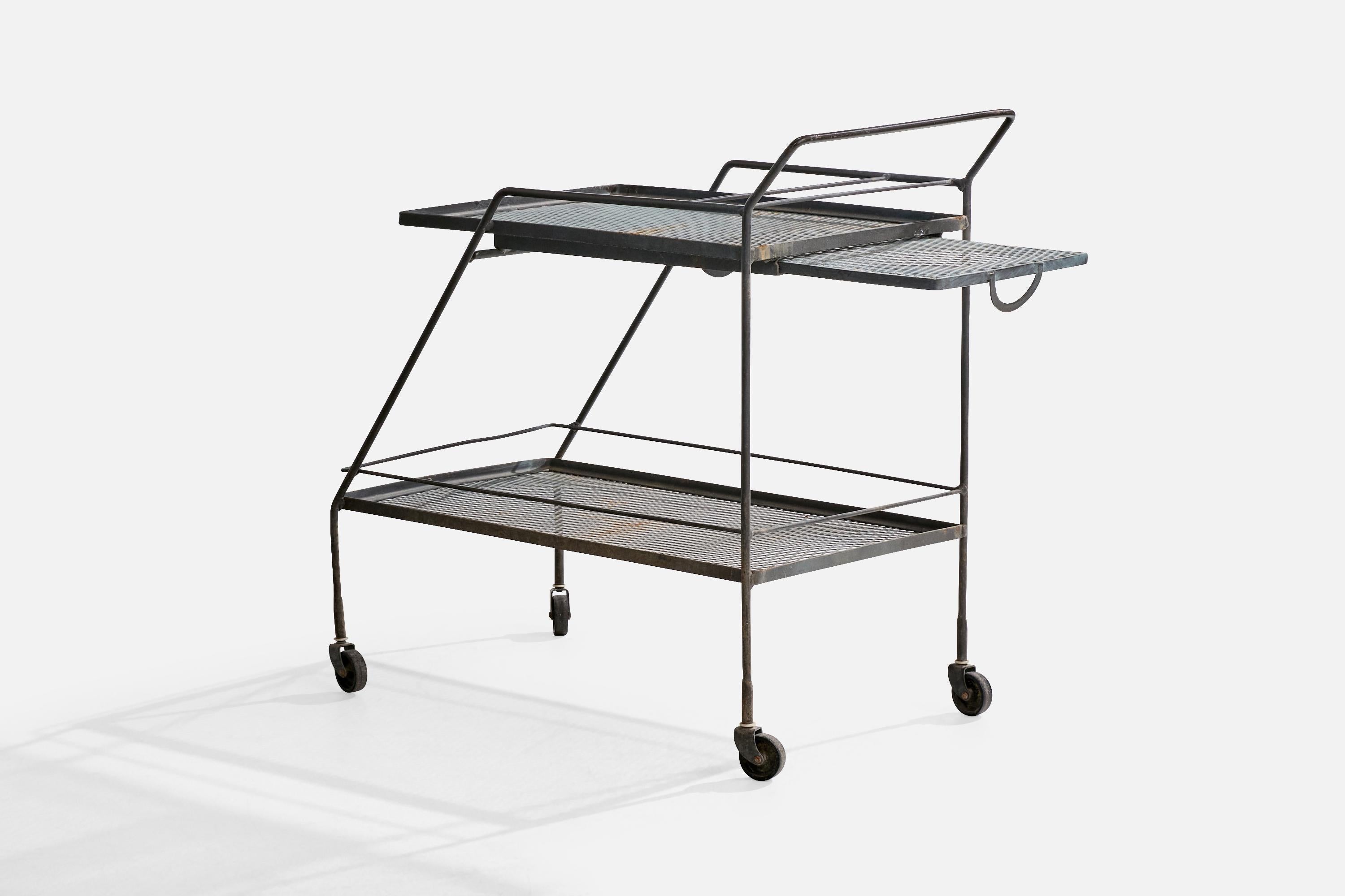 Salterini, Bar Cart, Iron, Italy, 1950s For Sale 3