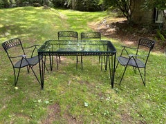 Salterini by Tempestini Ribbon Pattern Rectangular Table, Four Chairs, 1950s