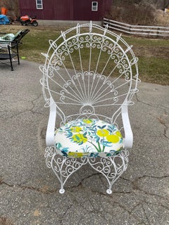 Salterini Chair with Schumacher Outdoor Cushion