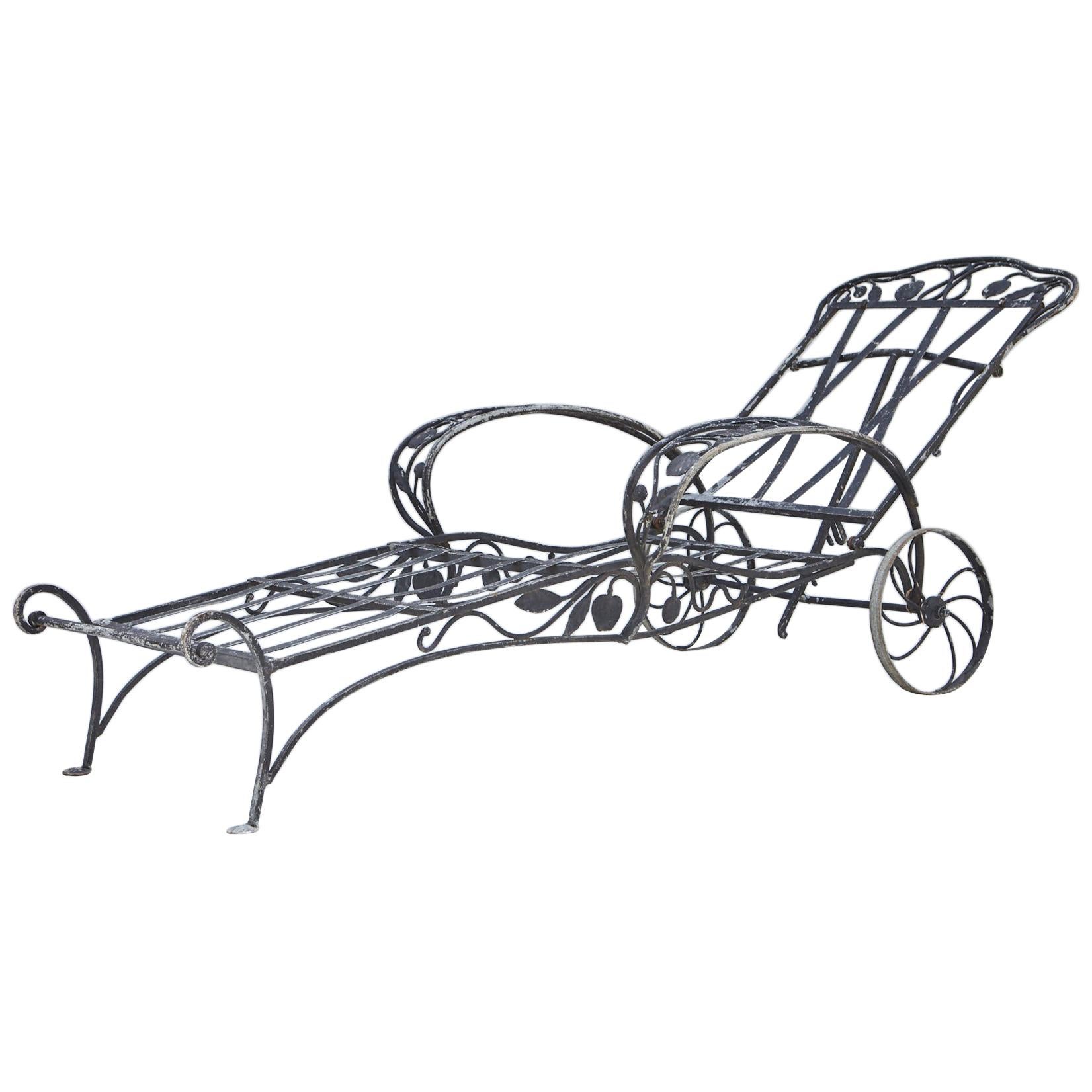 Salterini Della Robbia Collection Wrought Iron Lounge Chair, circa 1940s, No 1