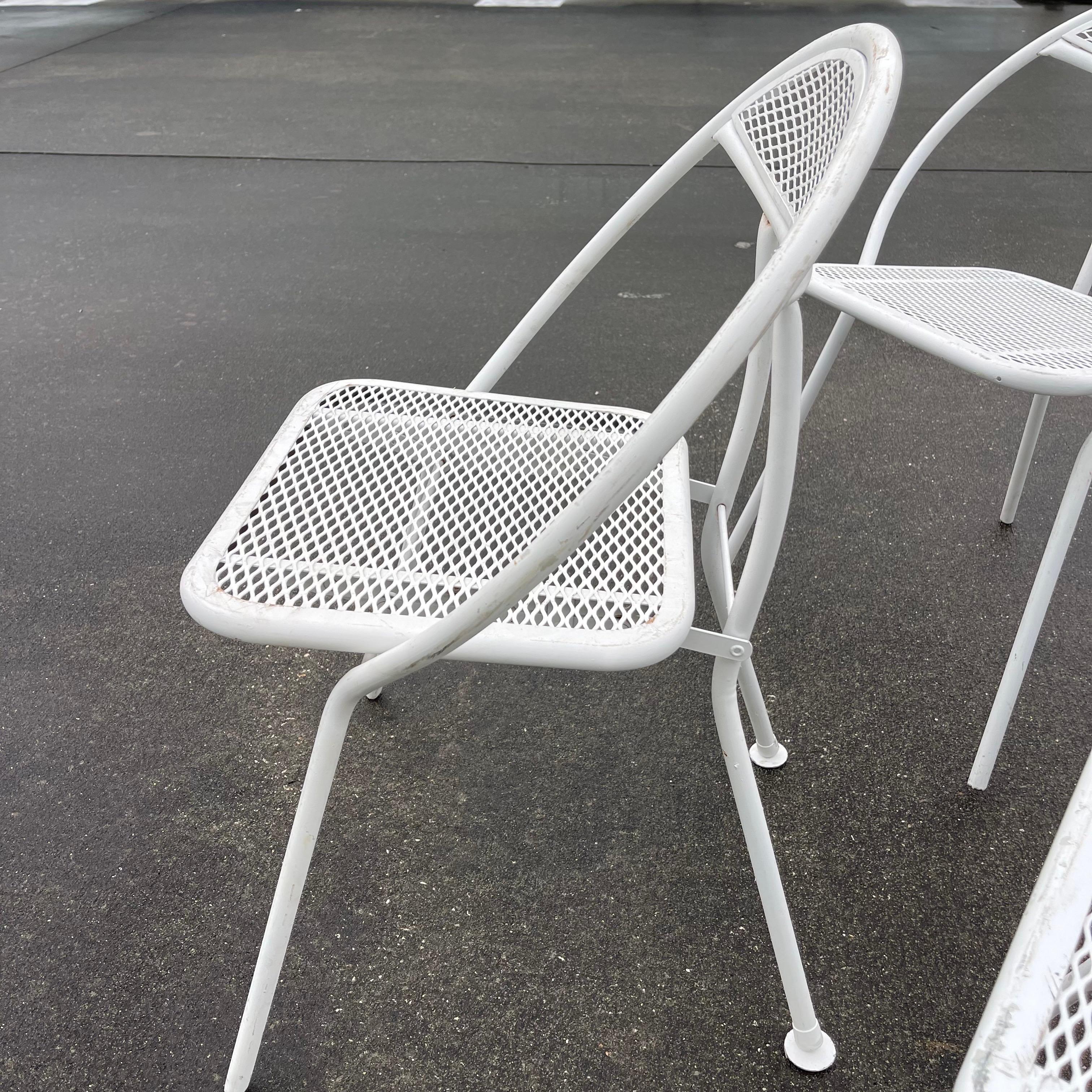 Salterini for Rid Jid Loop Hoop Back Folding Metal Patio Chairs, Set of 7 7