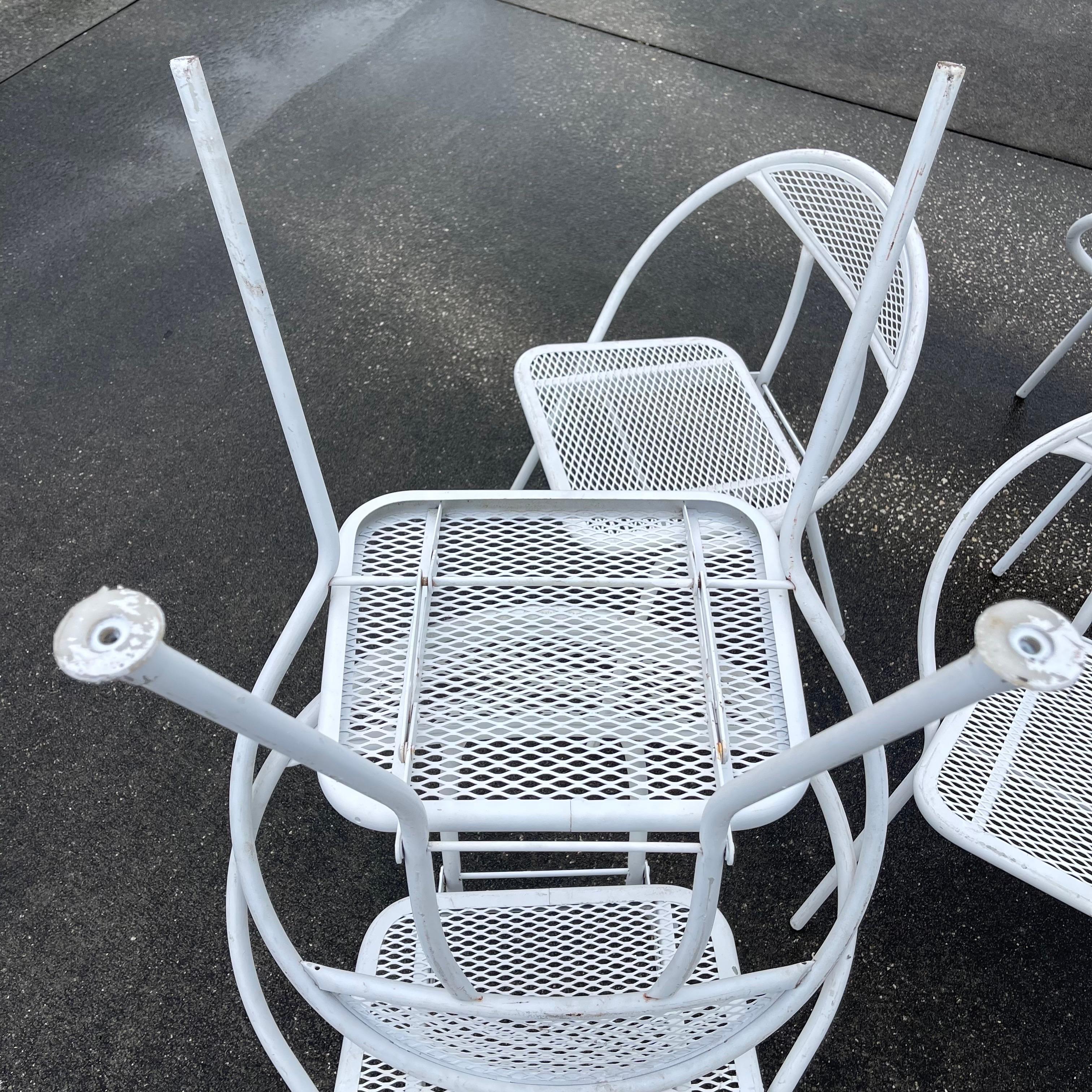 Salterini for Rid Jid Loop Hoop Back Folding Metal Patio Chairs, Set of 7 8