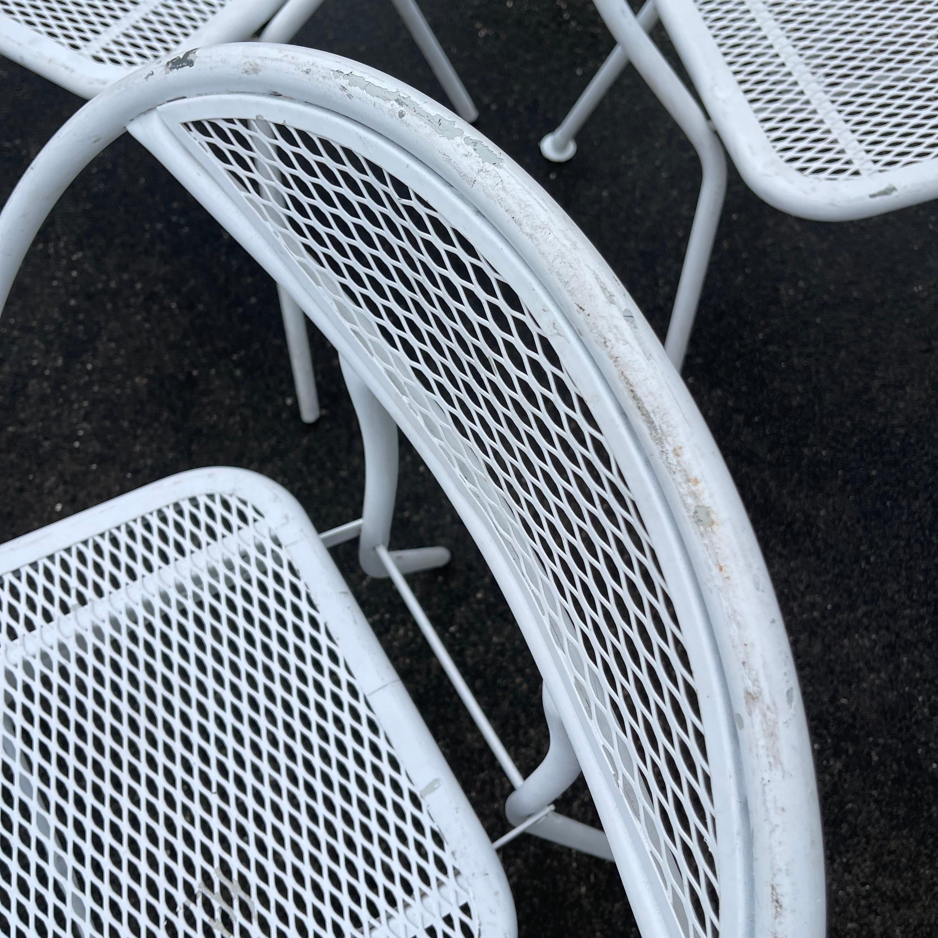 Salterini for Rid Jid Loop Hoop Back Folding Metal Patio Chairs, Set of 7 5