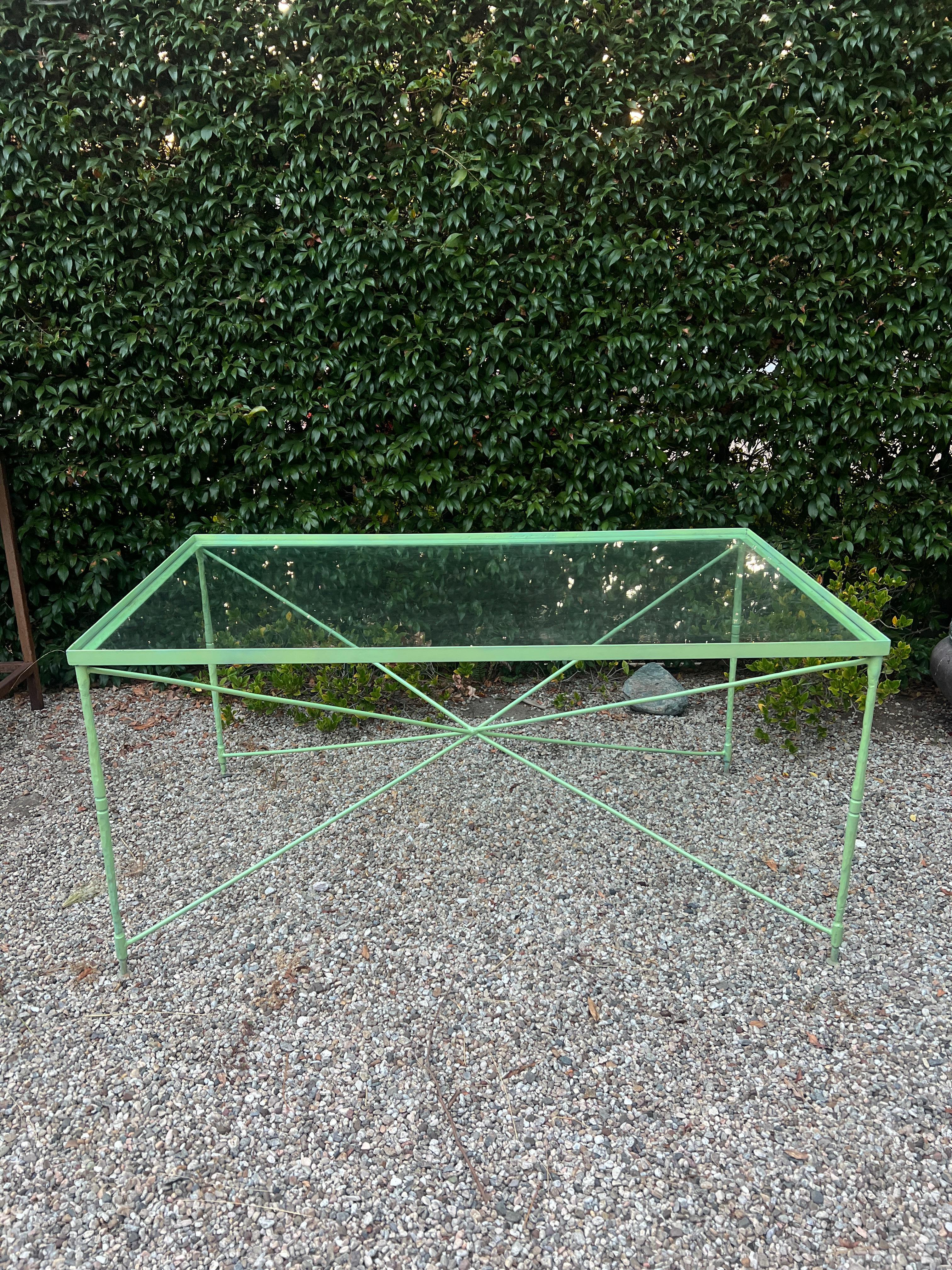 Salterini Hand Crafted Wrought Iron Dining Table For Sale 4