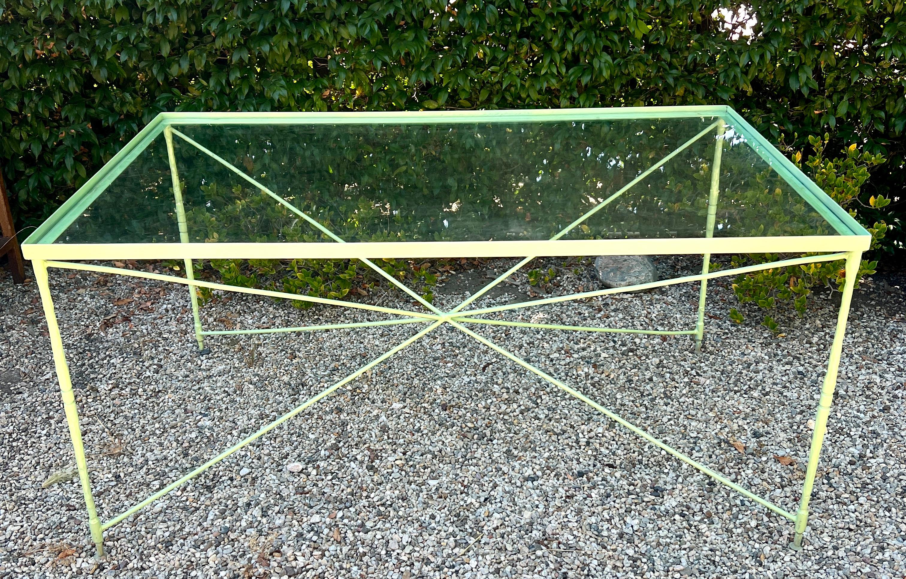 Mid-Century Modern Salterini Hand Crafted Wrought Iron Dining Table For Sale