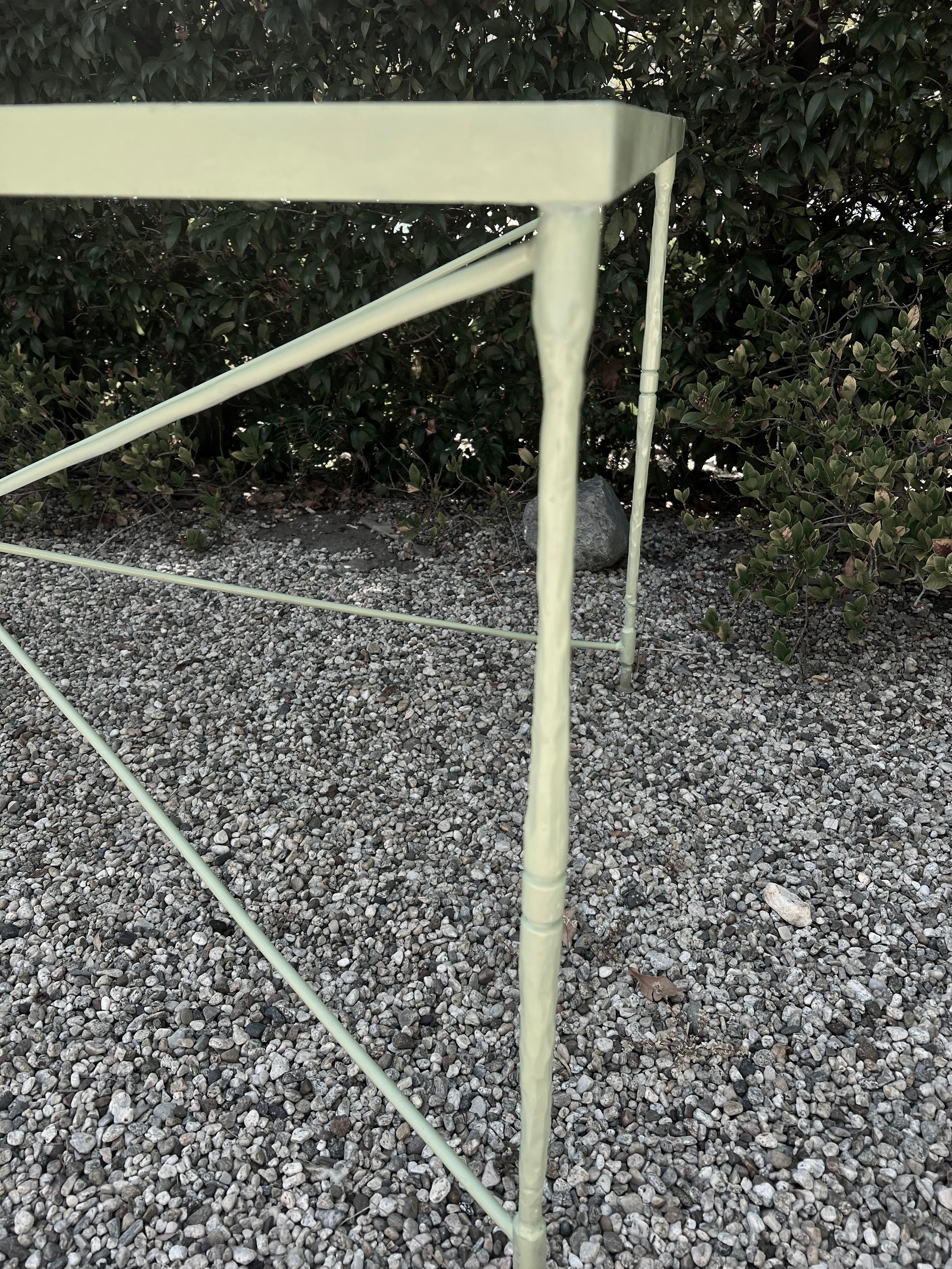 Salterini Hand Crafted Wrought Iron Dining Table In Good Condition For Sale In Los Angeles, CA