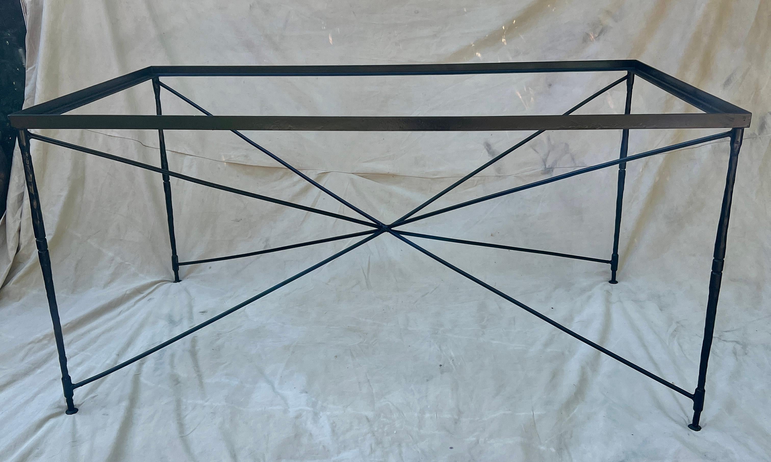 Mario Papperzini for Salterini Hand Crafted Wrought Iron Dining Table In Good Condition For Sale In Los Angeles, CA