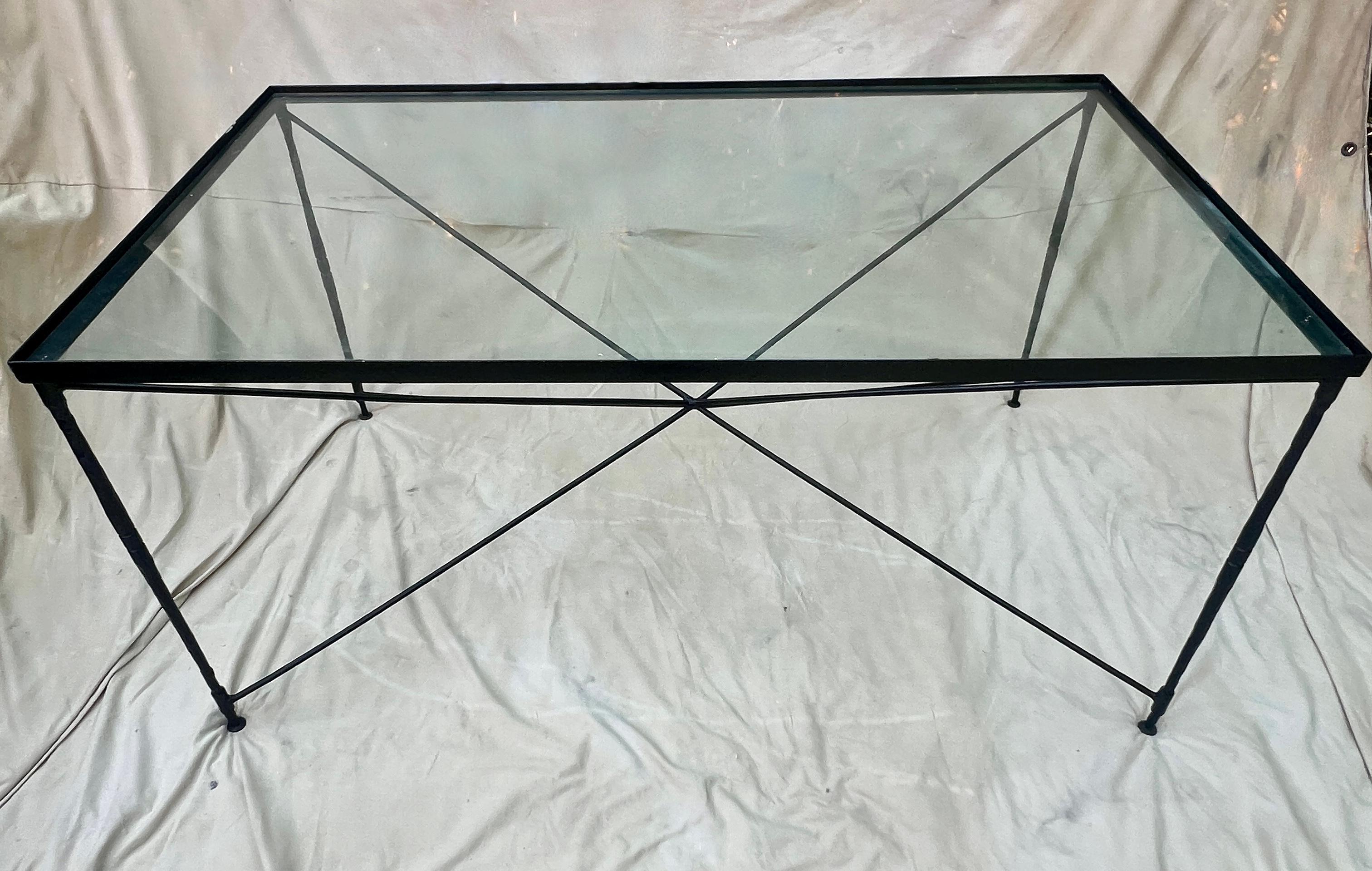 Mario Papperzini for Salterini Hand Crafted Wrought Iron Dining Table For Sale 1
