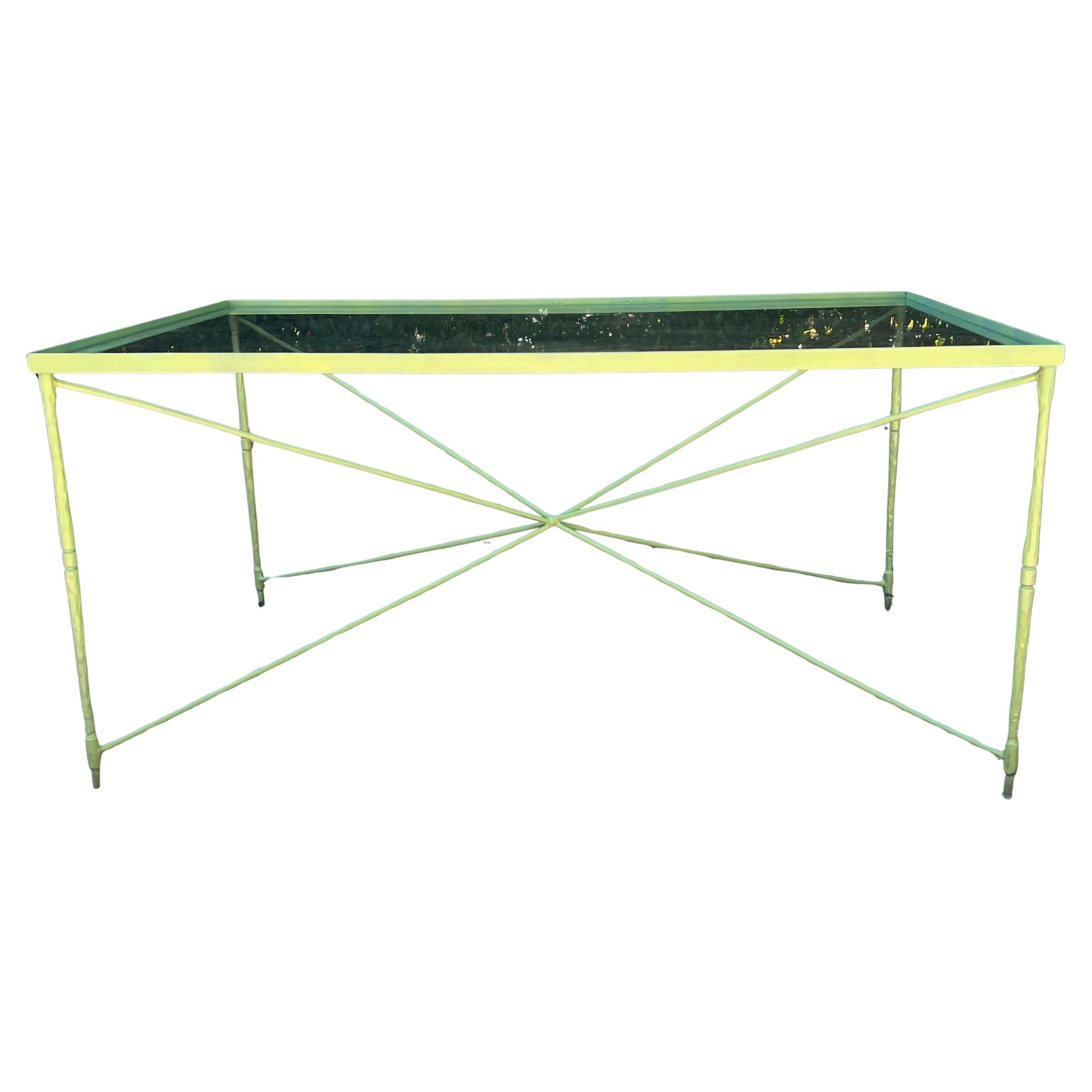 Salterini Hand Crafted Wrought Iron Dining Table For Sale