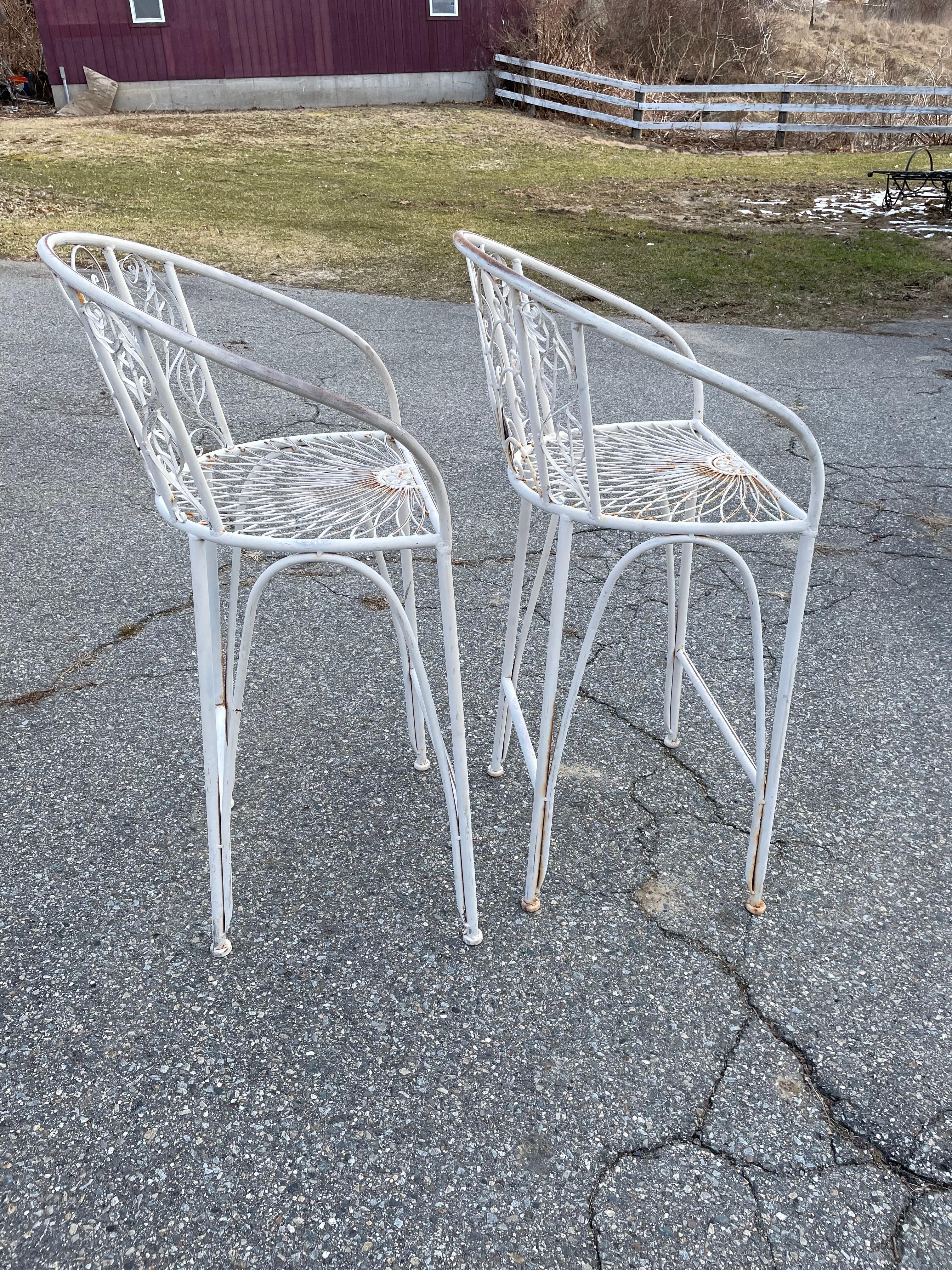 French Provincial Salterini Wrought Iron Seating For Sale