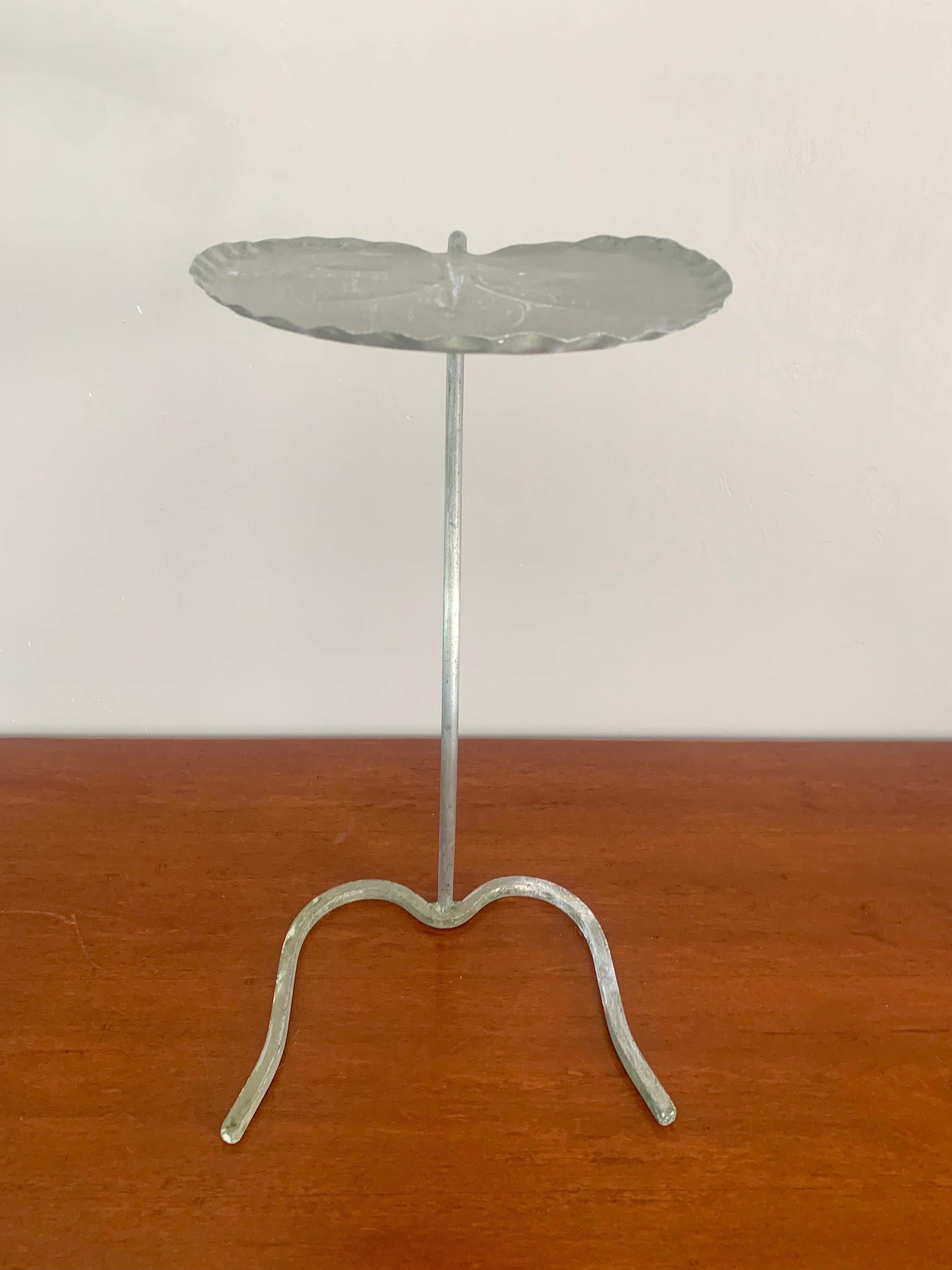 Salterini Lily Pad End Table in Raw Metal 3