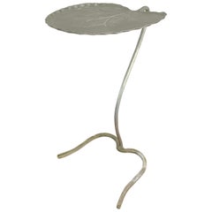 Tavolino Salterini Lily Pad in metallo grezzo