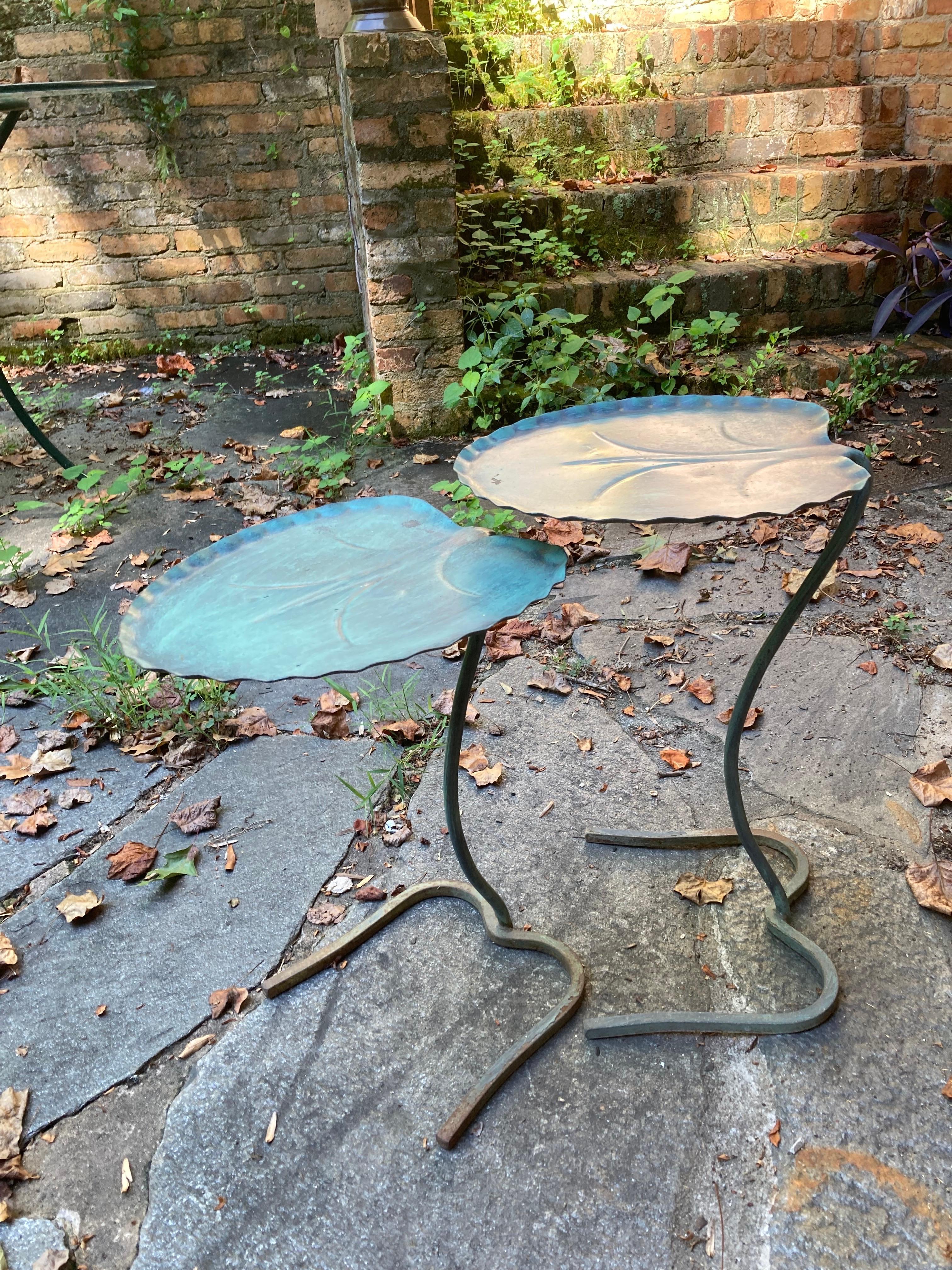 American salterini lotus leaf patio tables For Sale