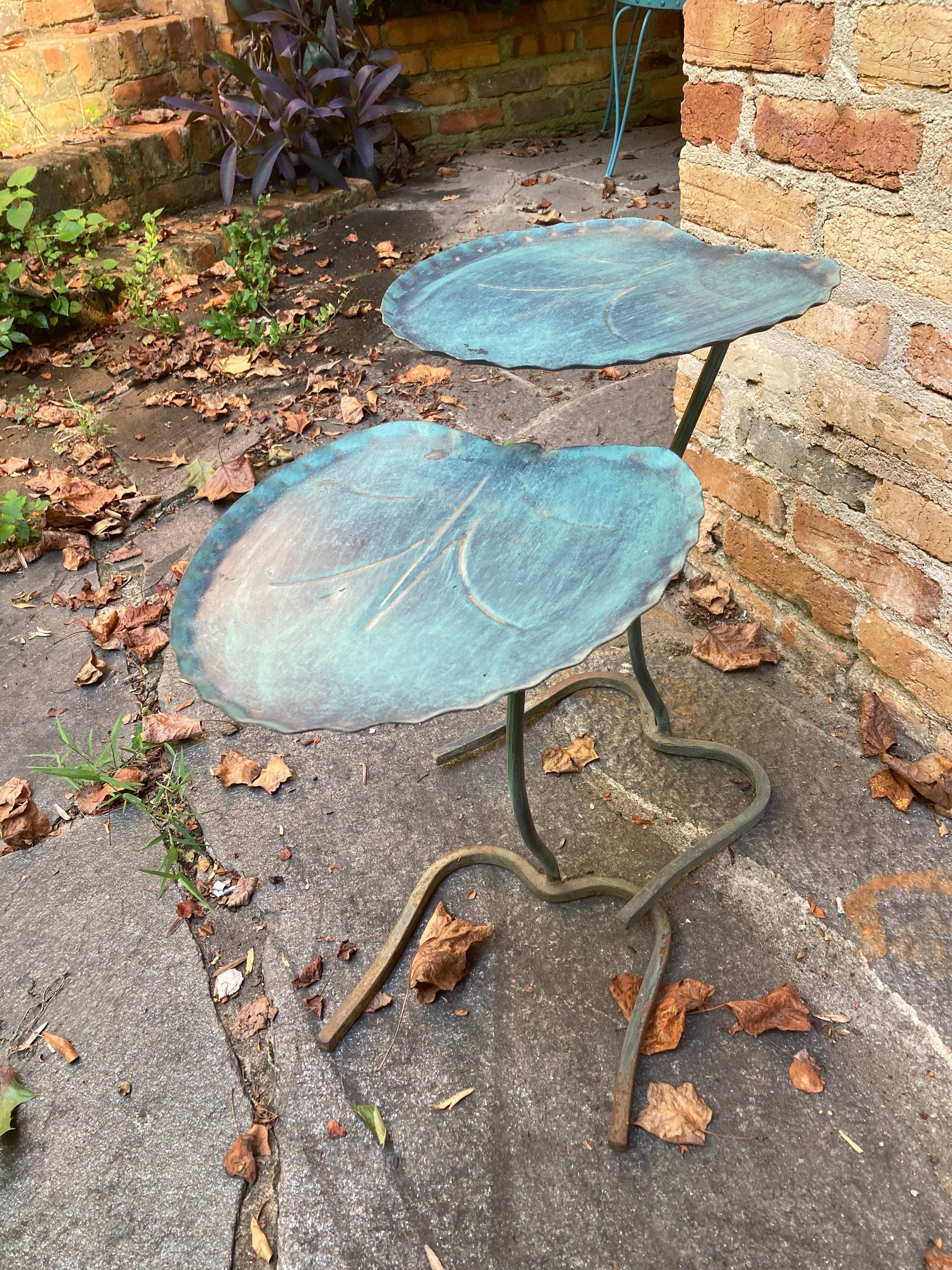 20th Century salterini lotus leaf patio tables For Sale