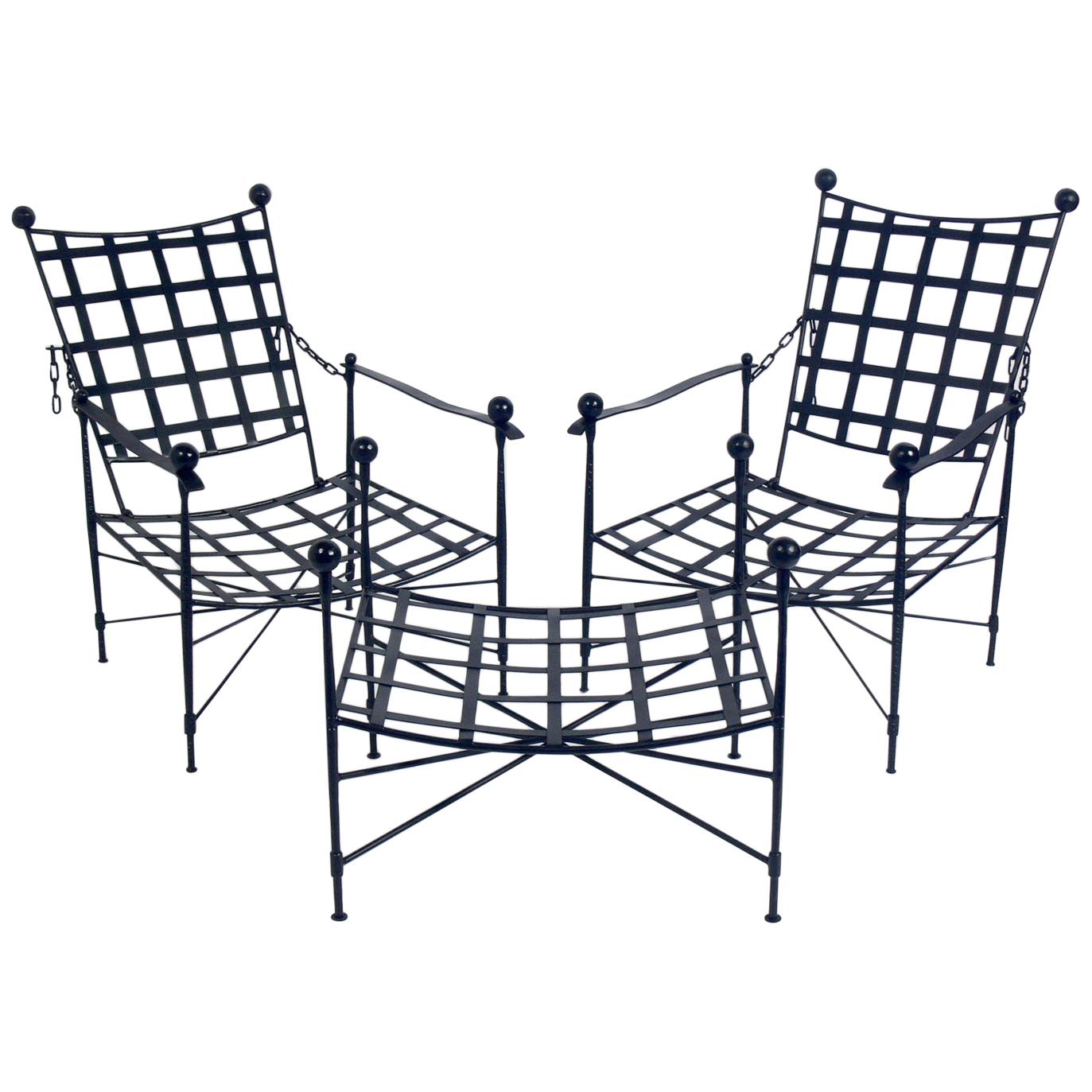 Salterini Lounge Chairs and Ottoman