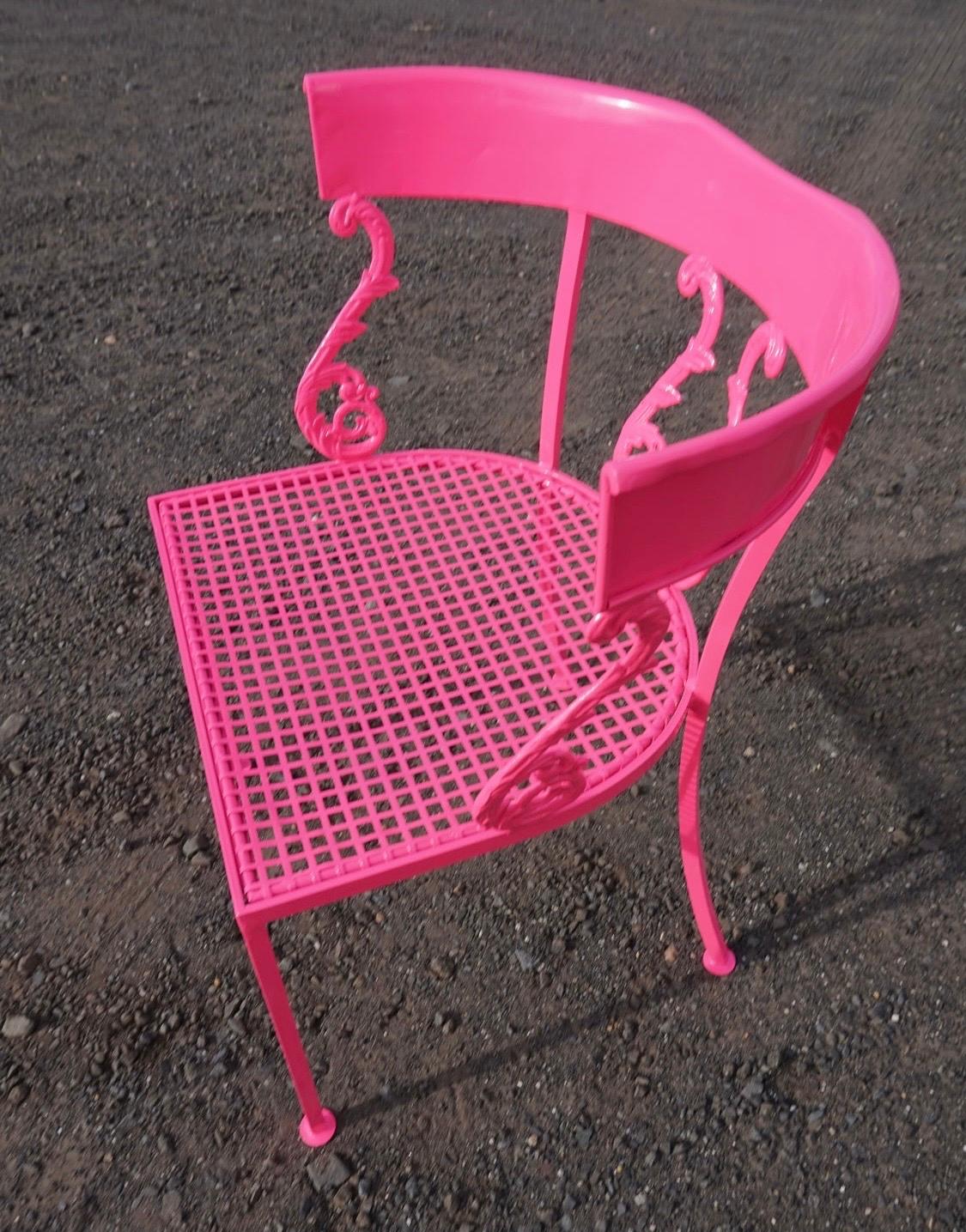 Salterini Maurizio Tempestini 5-teiliges Esszimmer-Set aus rosa Tisch und 5 Klismos-Stühlen im Zustand „Gut“ im Angebot in West Hartford, CT