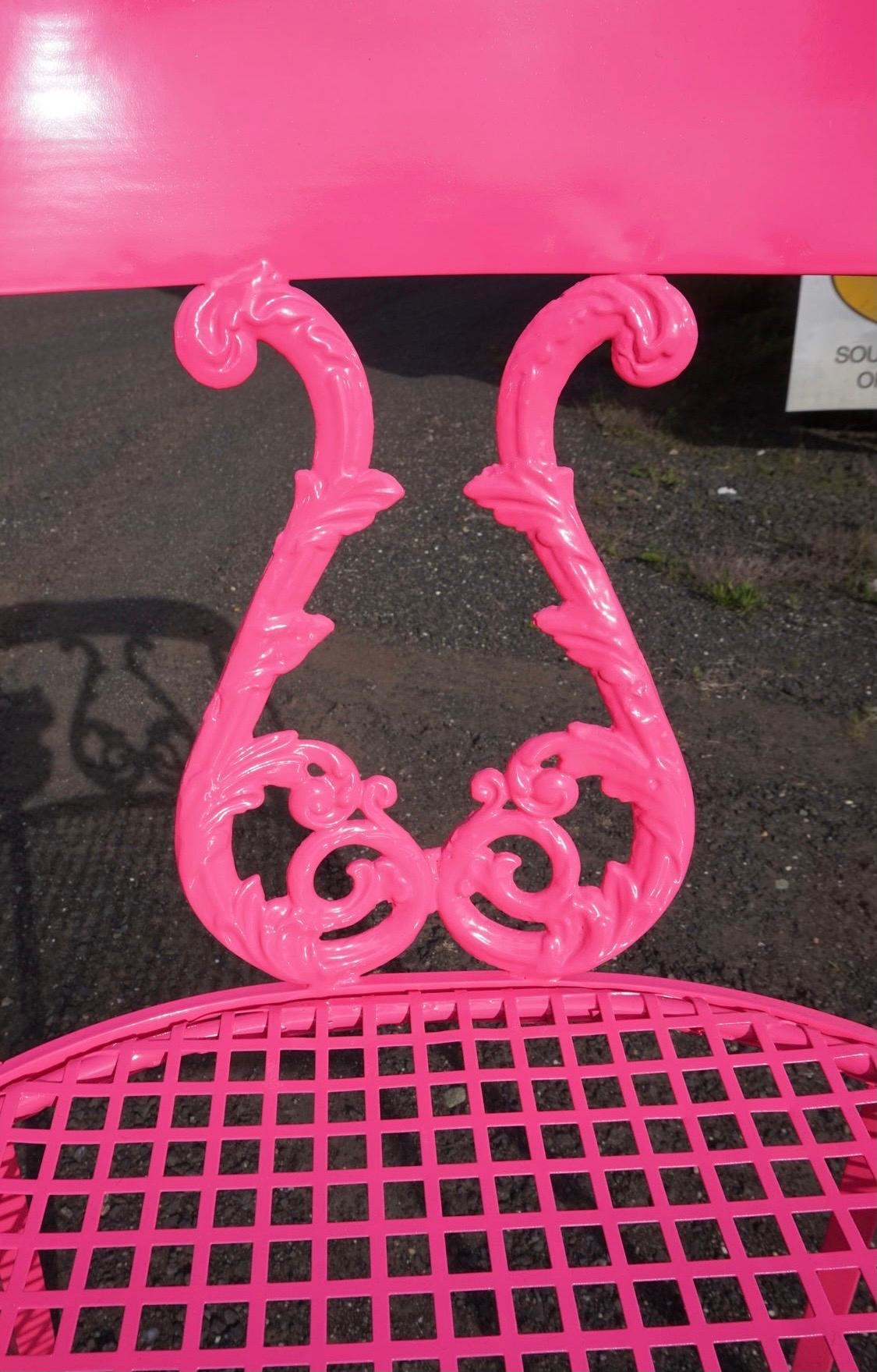 pink patio table