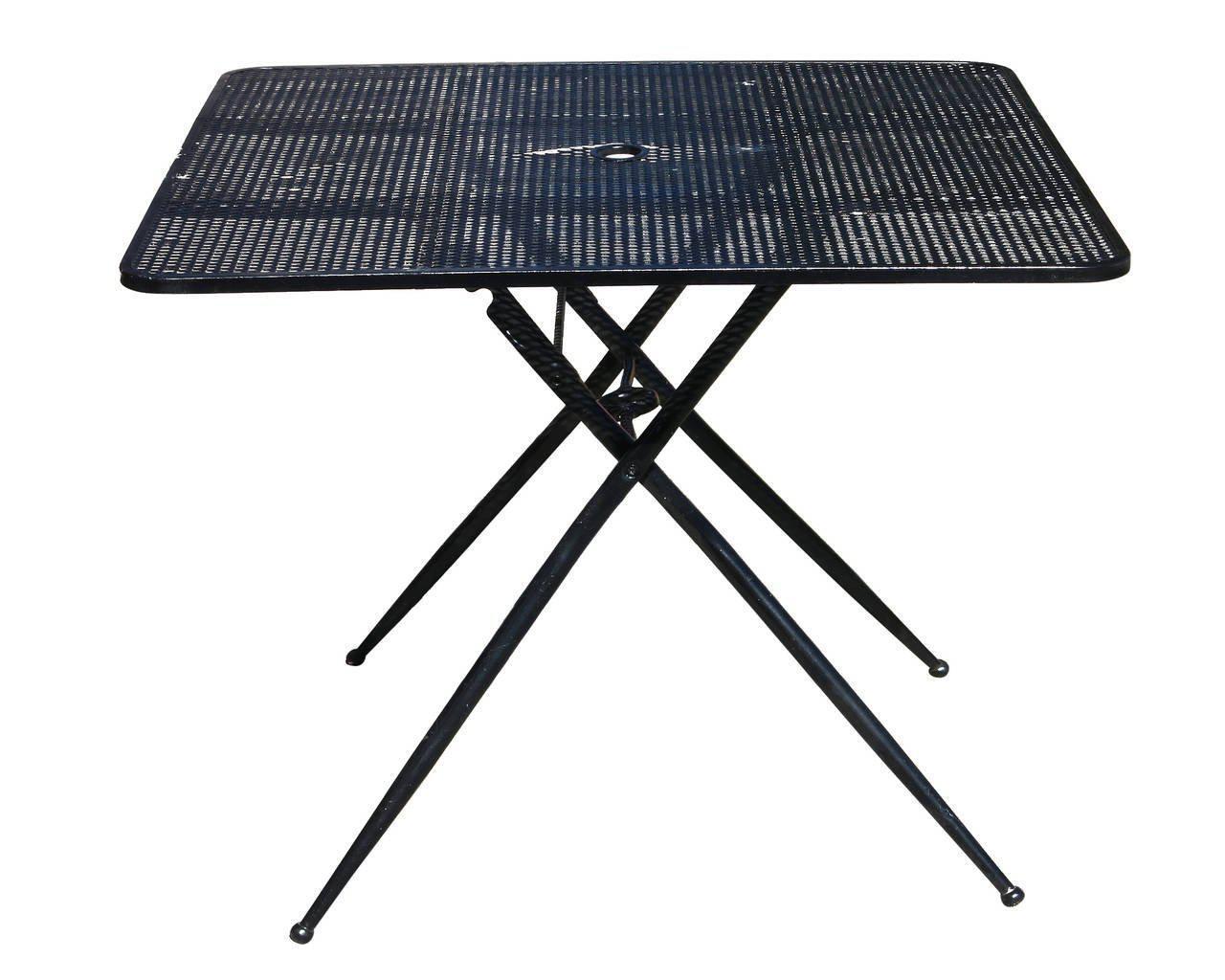 Mid-20th Century Salterini Mid-Century Modern Steel Outdoor or Patio Dining Set with Four Chairs