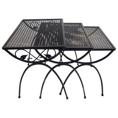 Salterini Nesting Tables Black Mid Century
