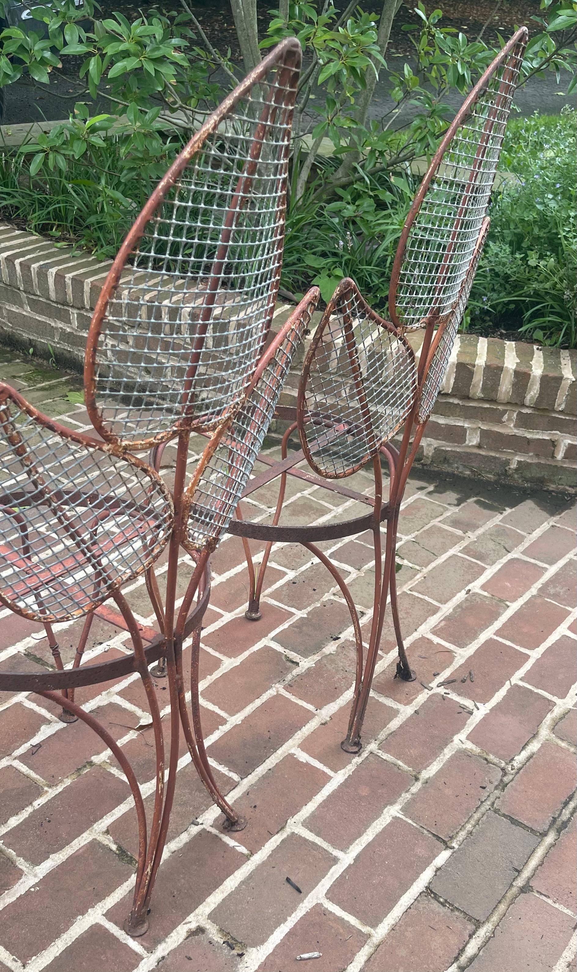 Salterini Palm Leaf Back Chairs For Sale 3