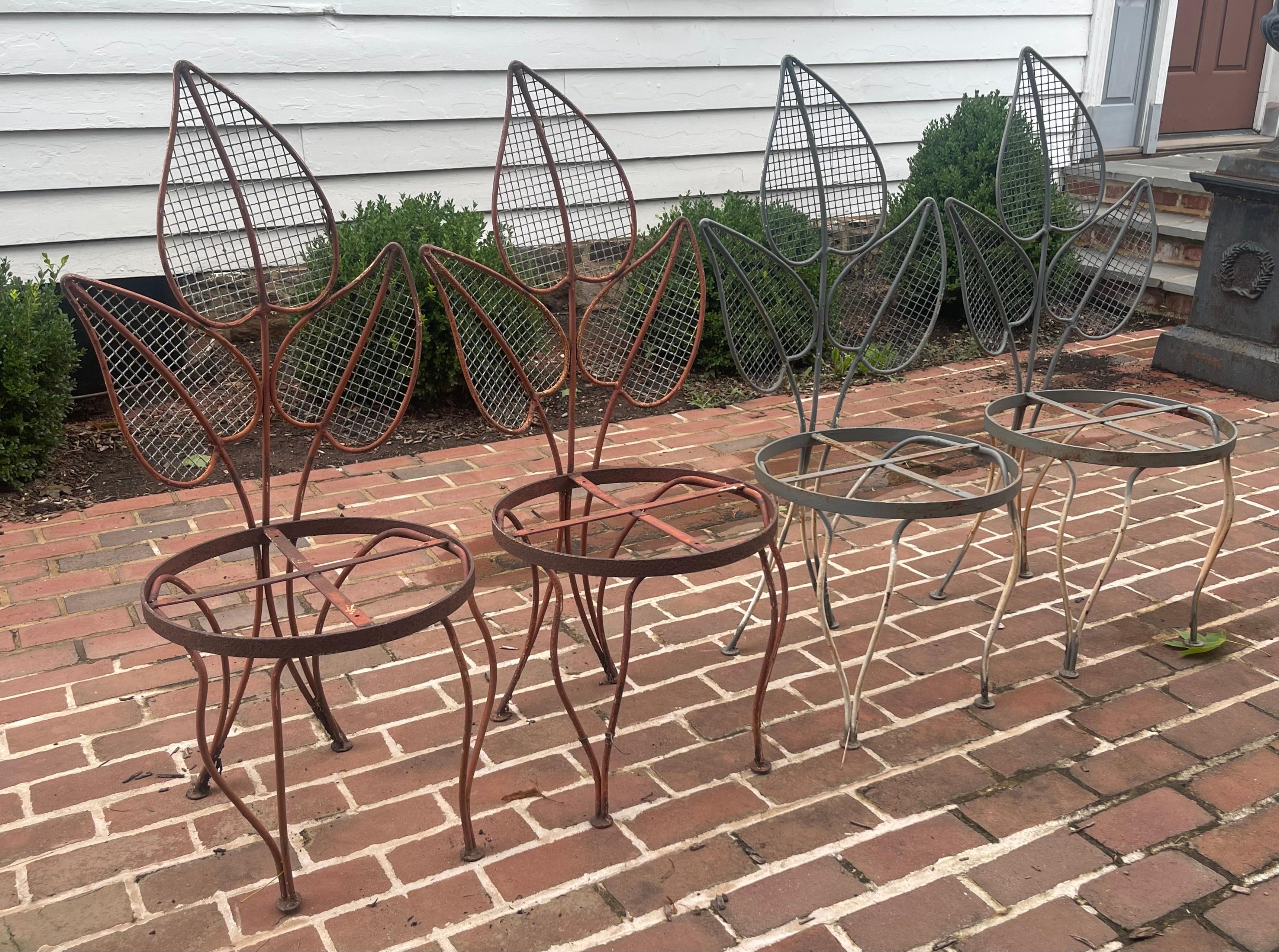 Salterini Palm Leaf Back Chairs For Sale 4