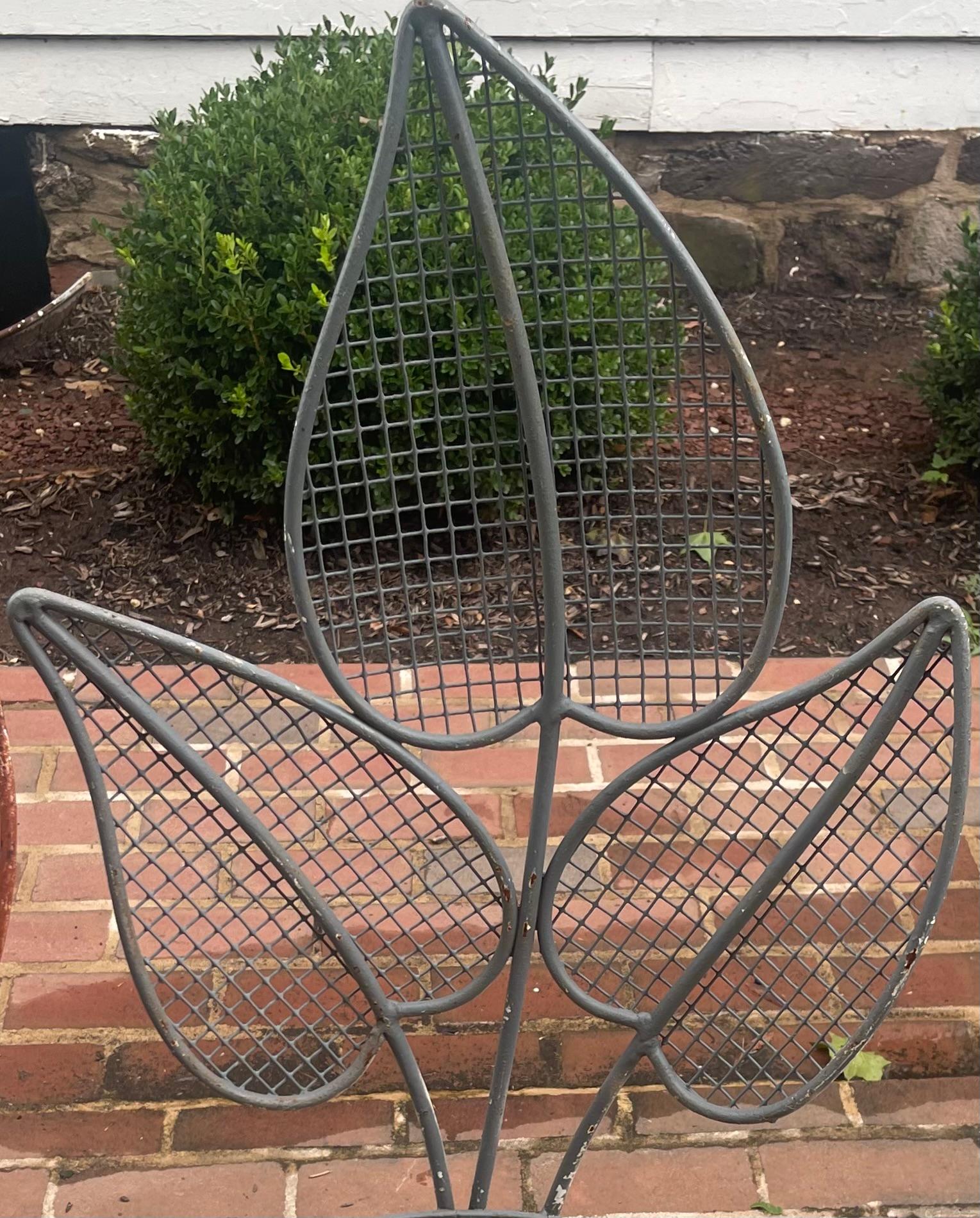 Mid-20th Century Salterini Palm Leaf Back Chairs For Sale