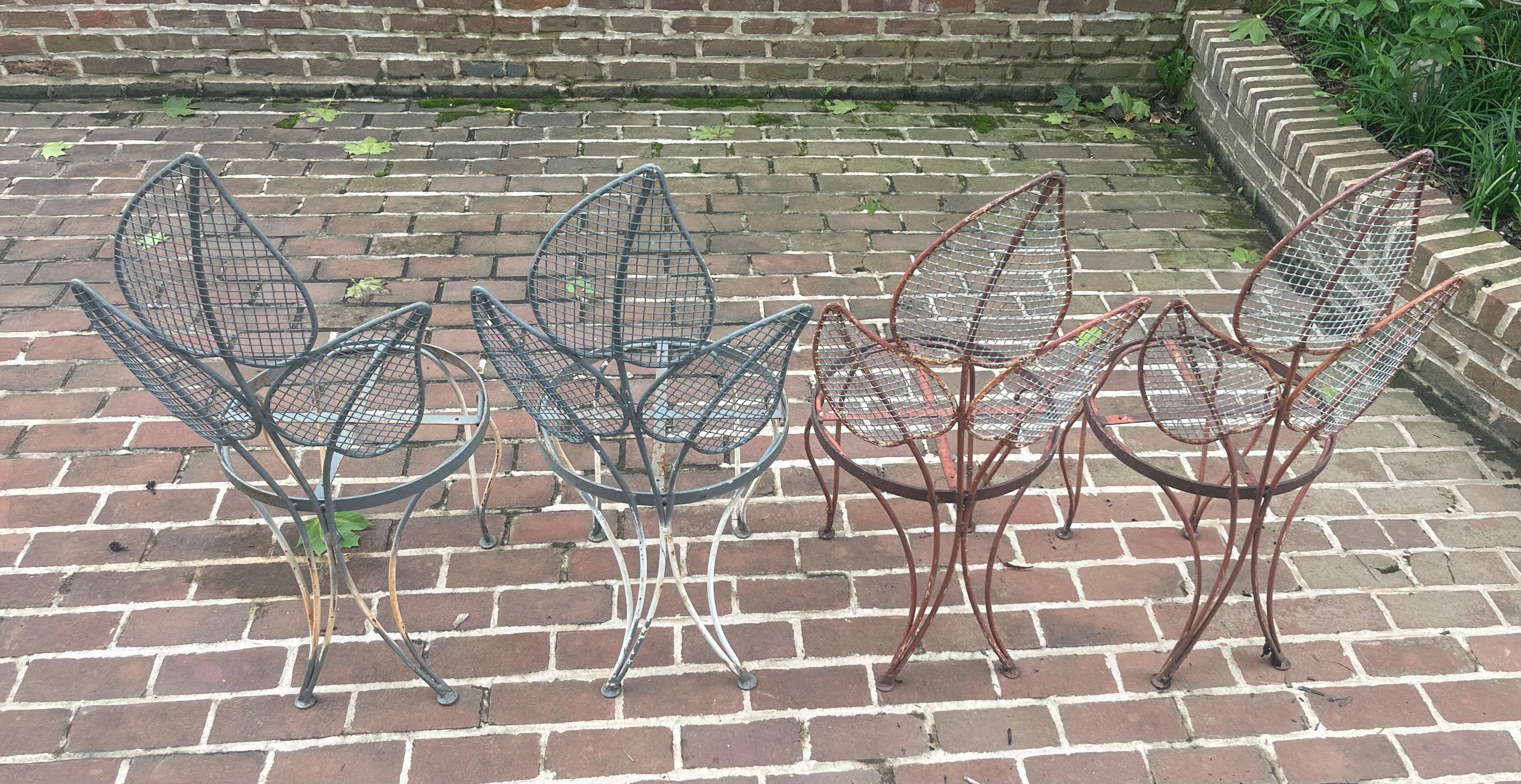 Salterini Palm Leaf Back Chairs For Sale 2