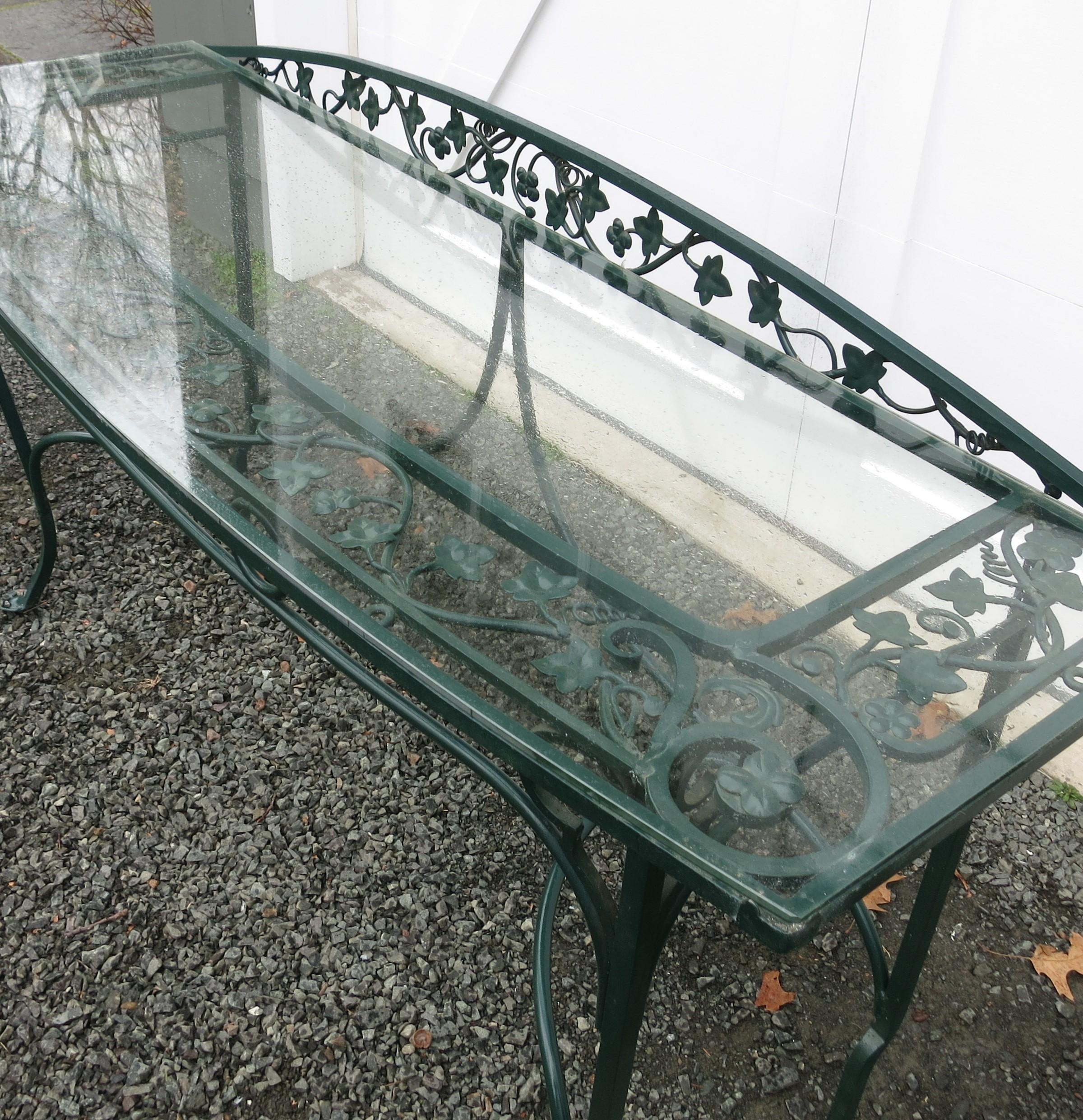 Consolle Salterini Park Avenue in verde scuro. Un pezzo pesante e ben fatto.  La console misura 66