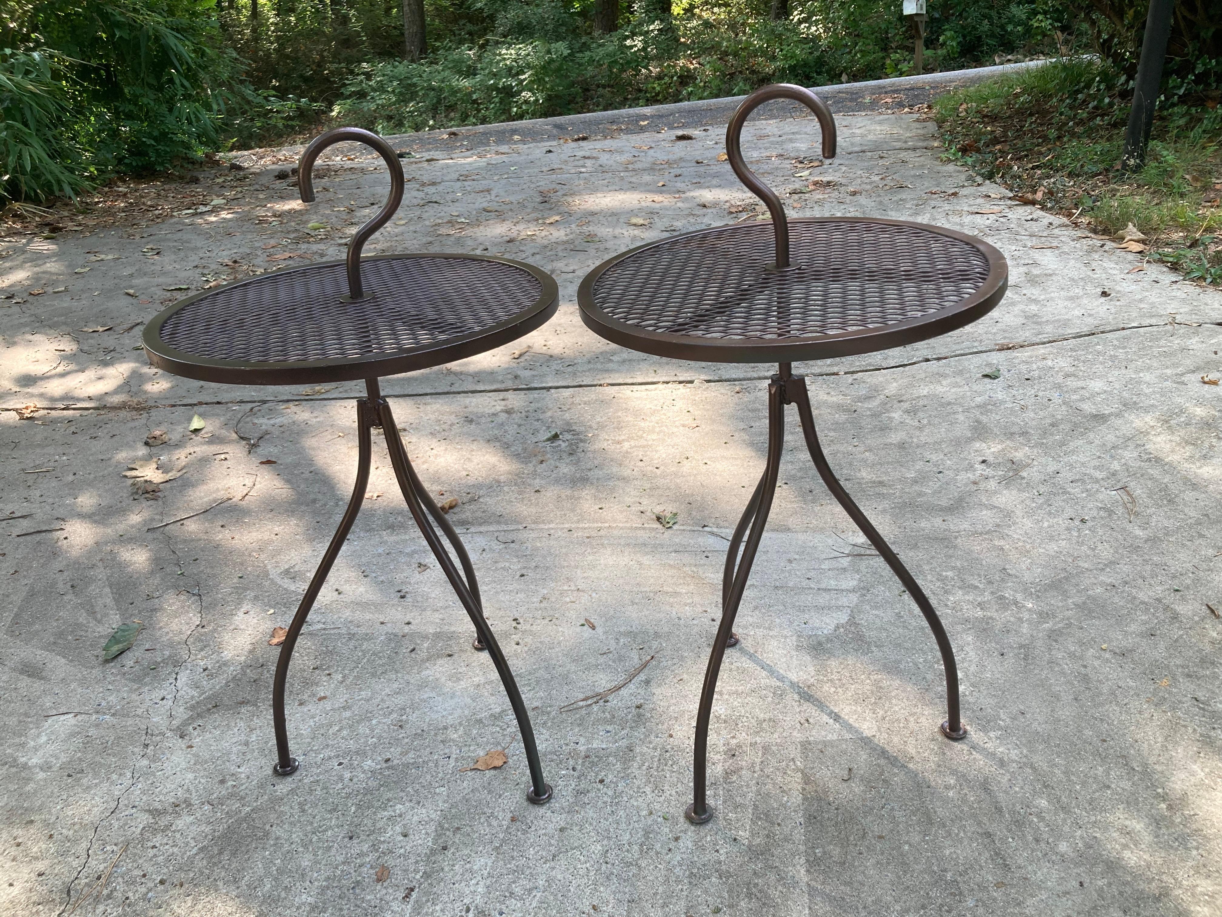 Mid-Century Modern salterini patio accent tables - a pair For Sale