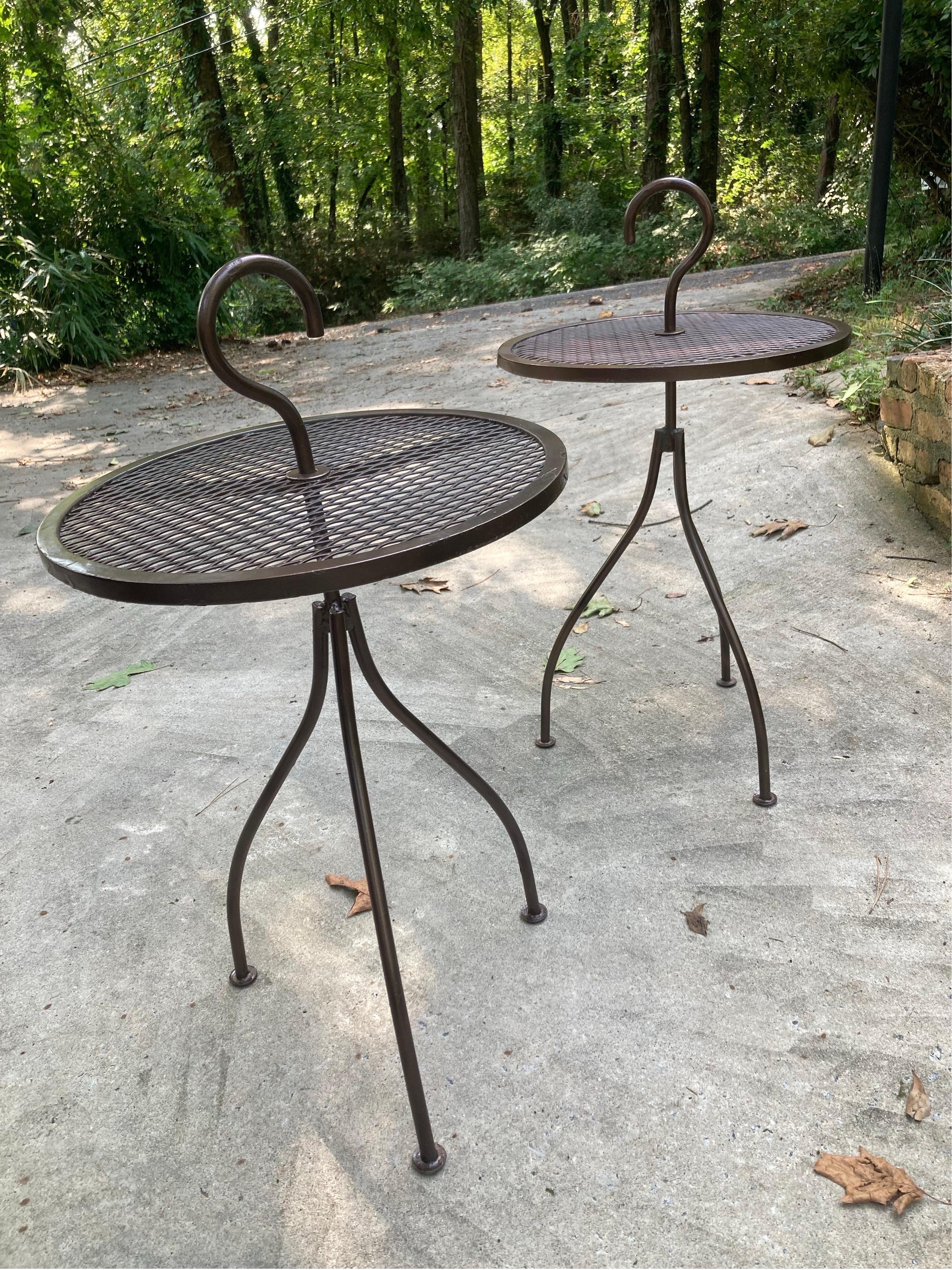 salterini patio accent tables - a pair In Good Condition For Sale In Athens, GA