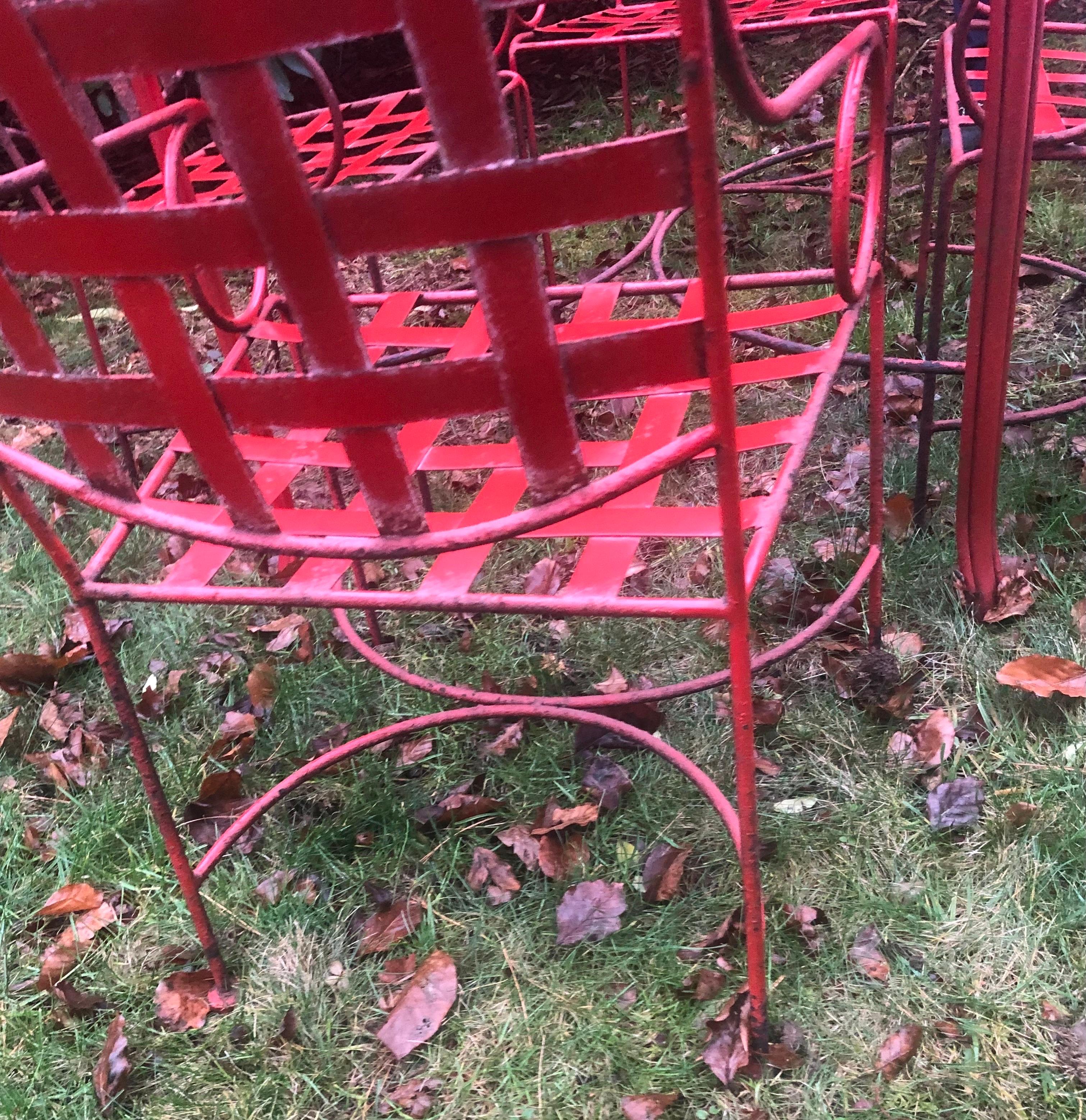 Salterini Seltenes frühes fünfteiliges Garten-/Esszimmer-Set von Mario Papperzini (Handgefertigt) im Angebot