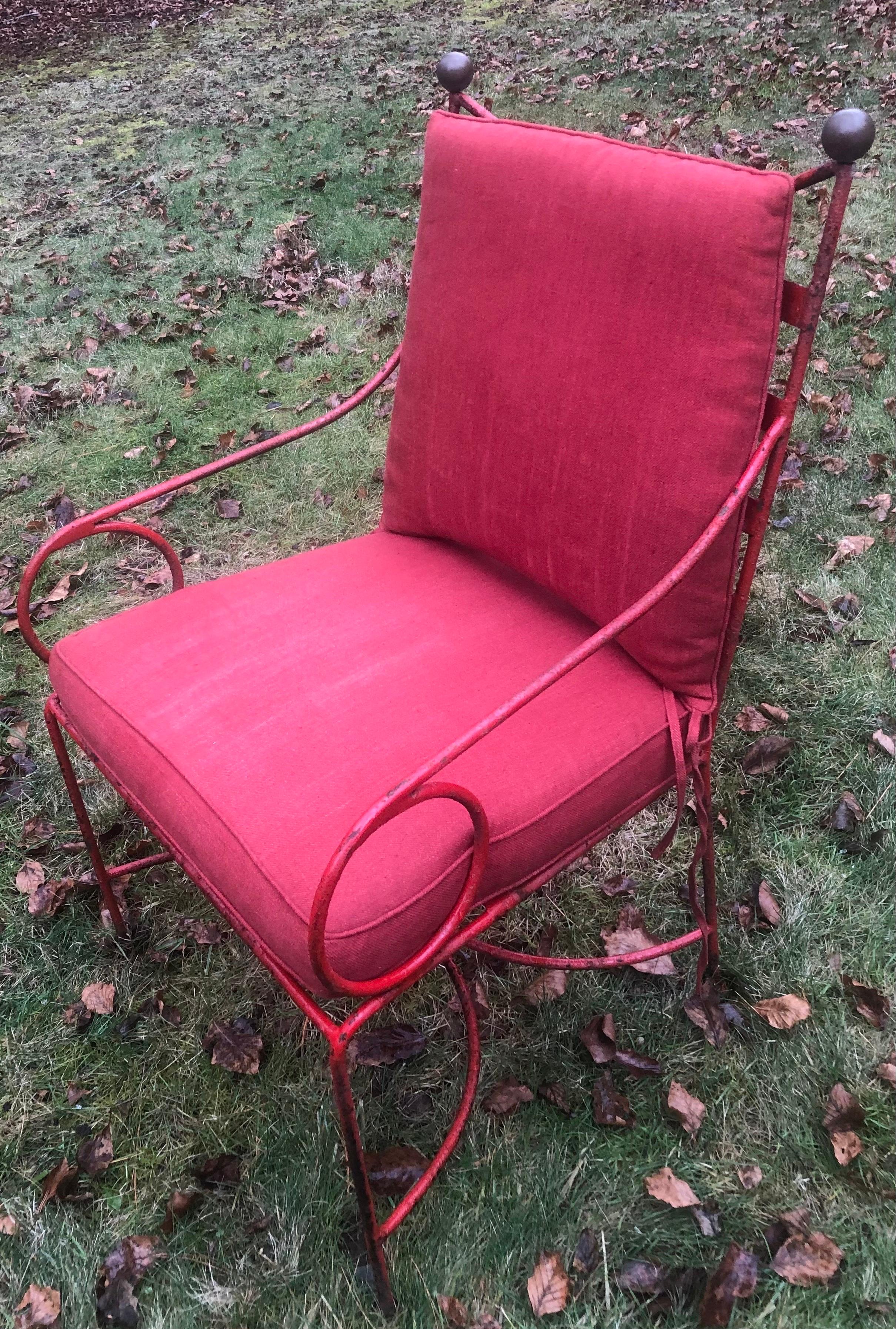 Salterini Seltenes frühes fünfteiliges Garten-/Esszimmer-Set von Mario Papperzini (Eisen) im Angebot