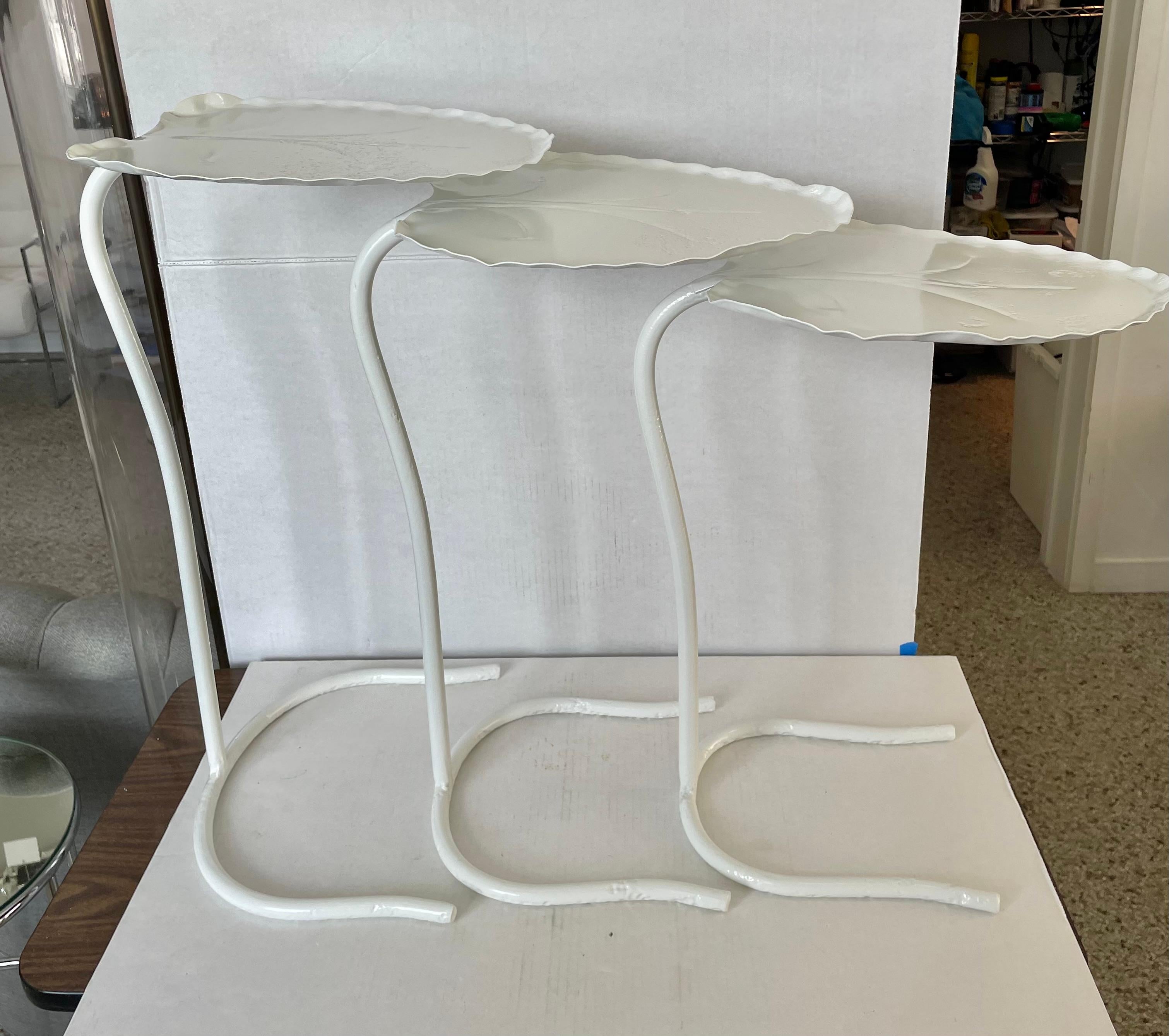 Mid-Century Modern Salterini Set of Lily Pad Nesting Tables For Sale