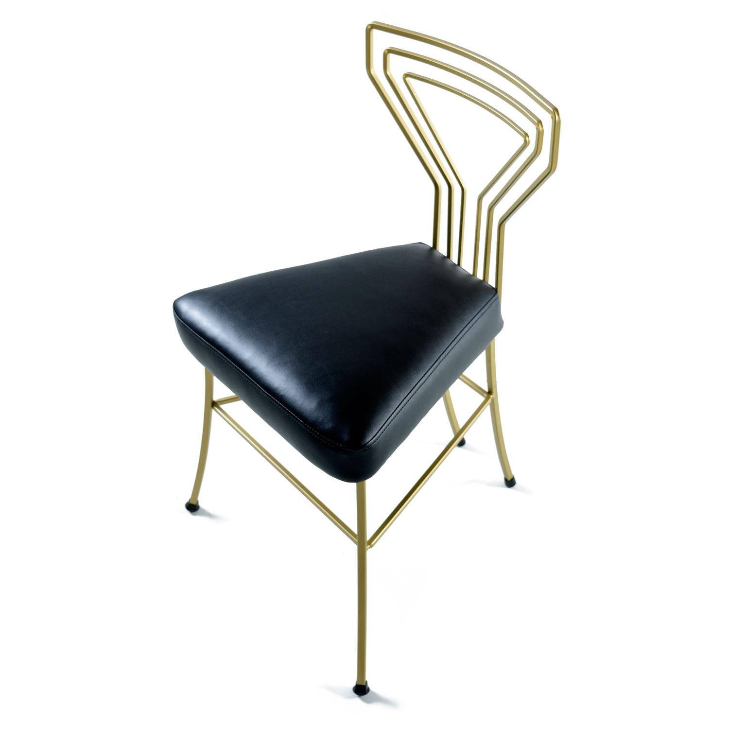 Salterini Style Art Deco / Modern Goldlackiert Vergoldet Metall Glasplatte Dinette Set im Angebot 6