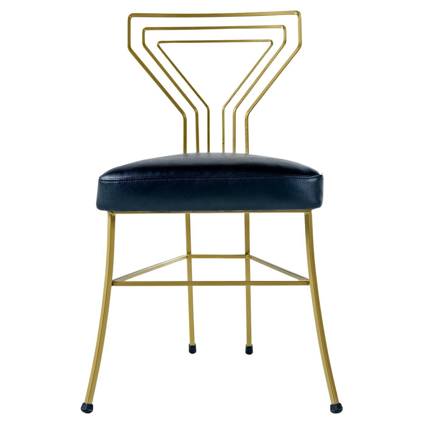 Salterini Style Art Deco / Modern Goldlackiert Vergoldet Metall Glasplatte Dinette Set im Zustand „Hervorragend“ im Angebot in Chattanooga, TN