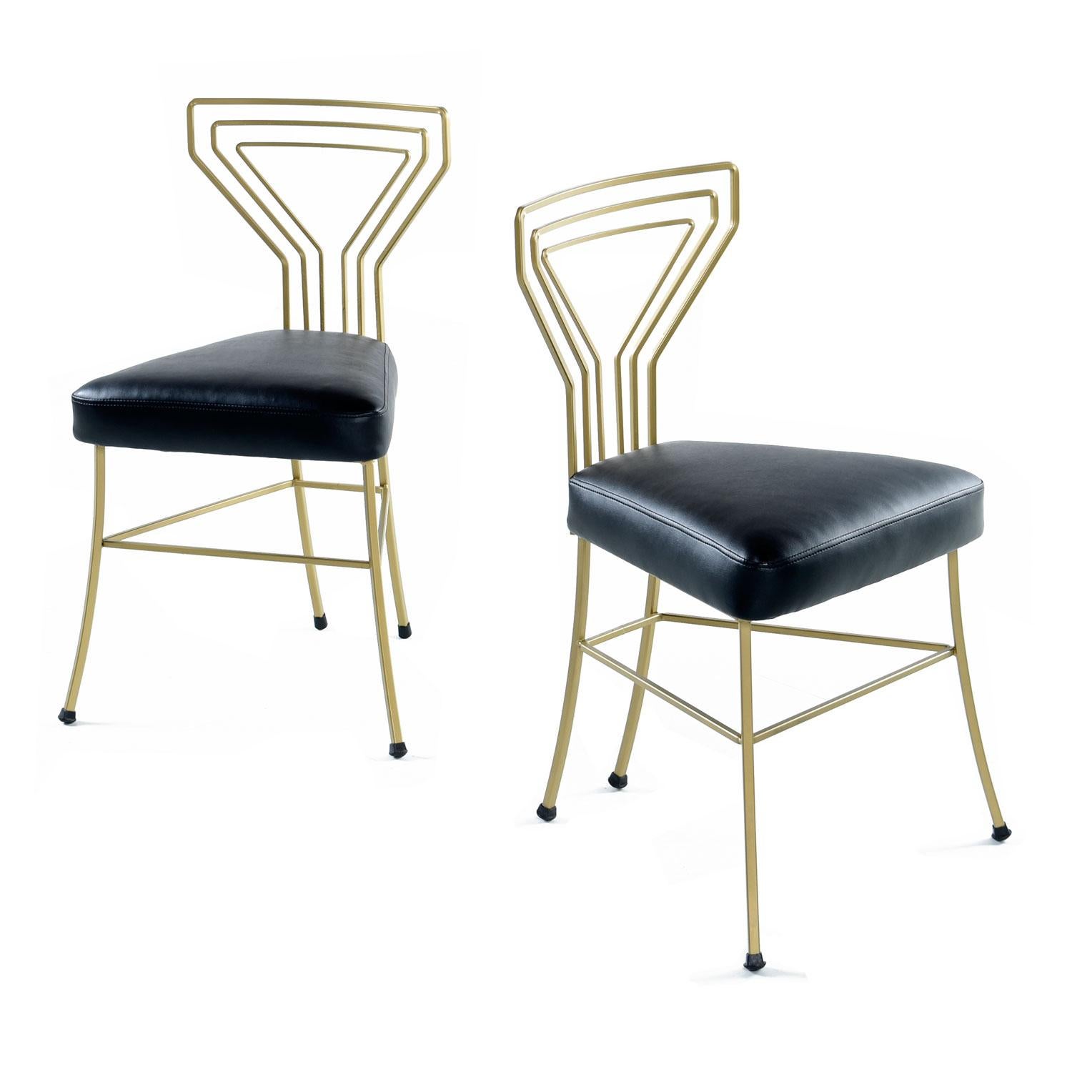 Salterini Style Art Deco / Modern Goldlackiert Vergoldet Metall Glasplatte Dinette Set im Angebot 1