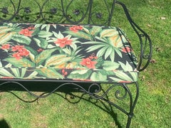 Salterini Style Garden Bench with Custom Cushion